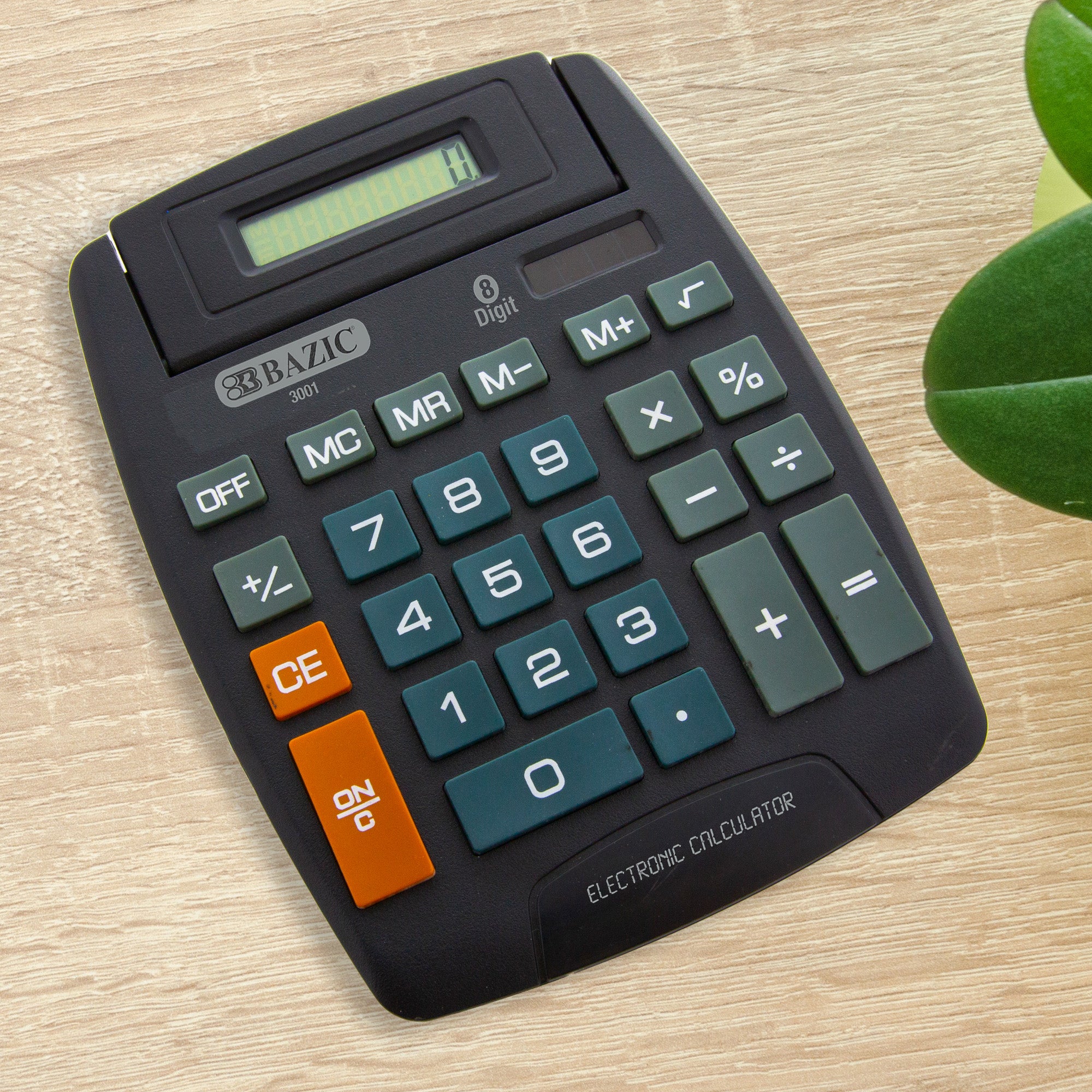 Basic Calculator, 8-Digit Desktop, Large Keypad, Black