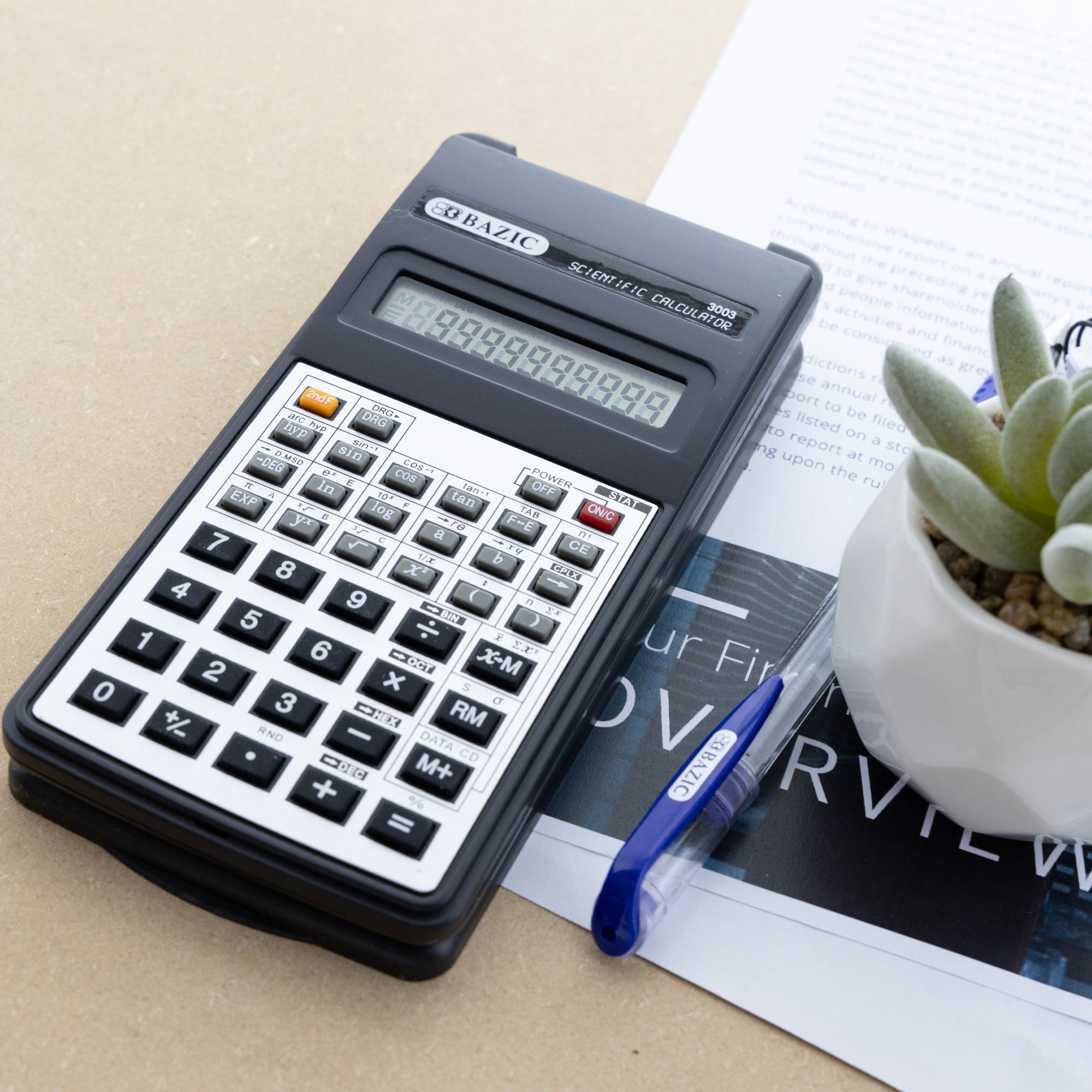 BAZIC 56 Function Scientific Calculator w/ Flip Cover – BAZIC Store