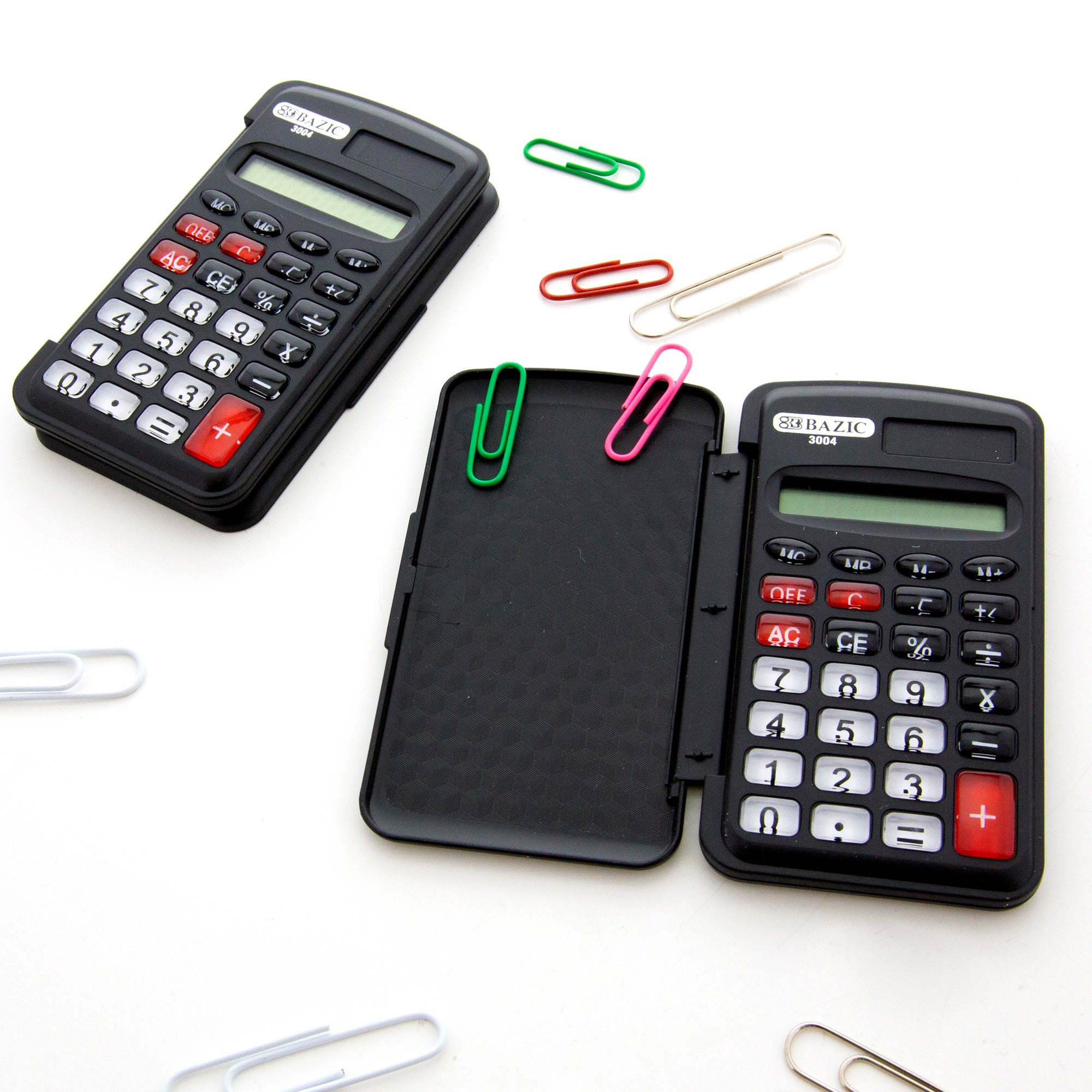 8-Digit Pocket Calculator with Flip Cover – BAZIC Store
