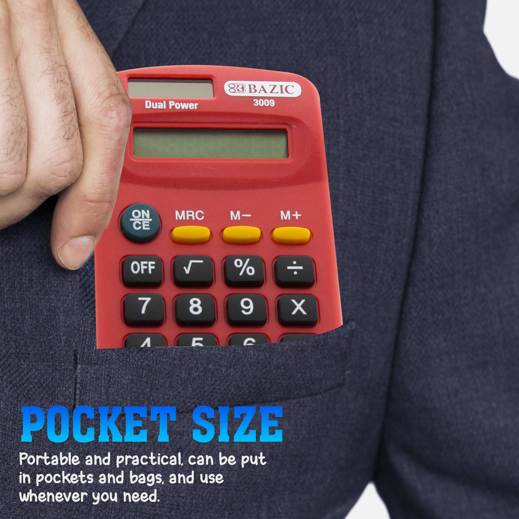 8-Digit Dual Power Pocket Calculator