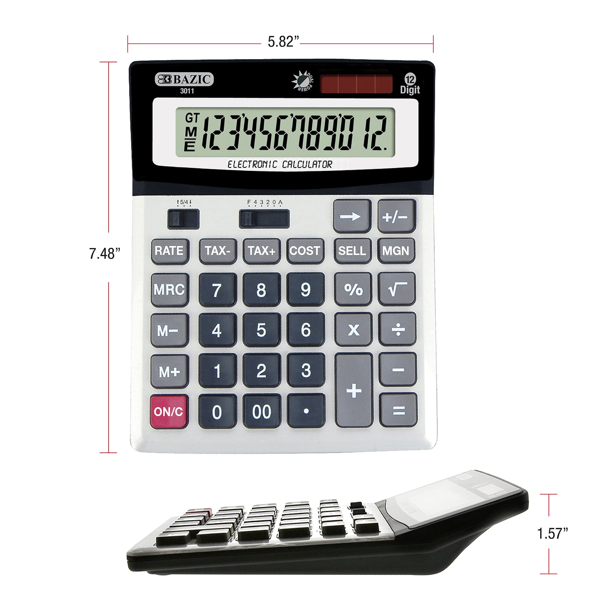 12-Digit Desktop Calculator, Profit and Tax Functions