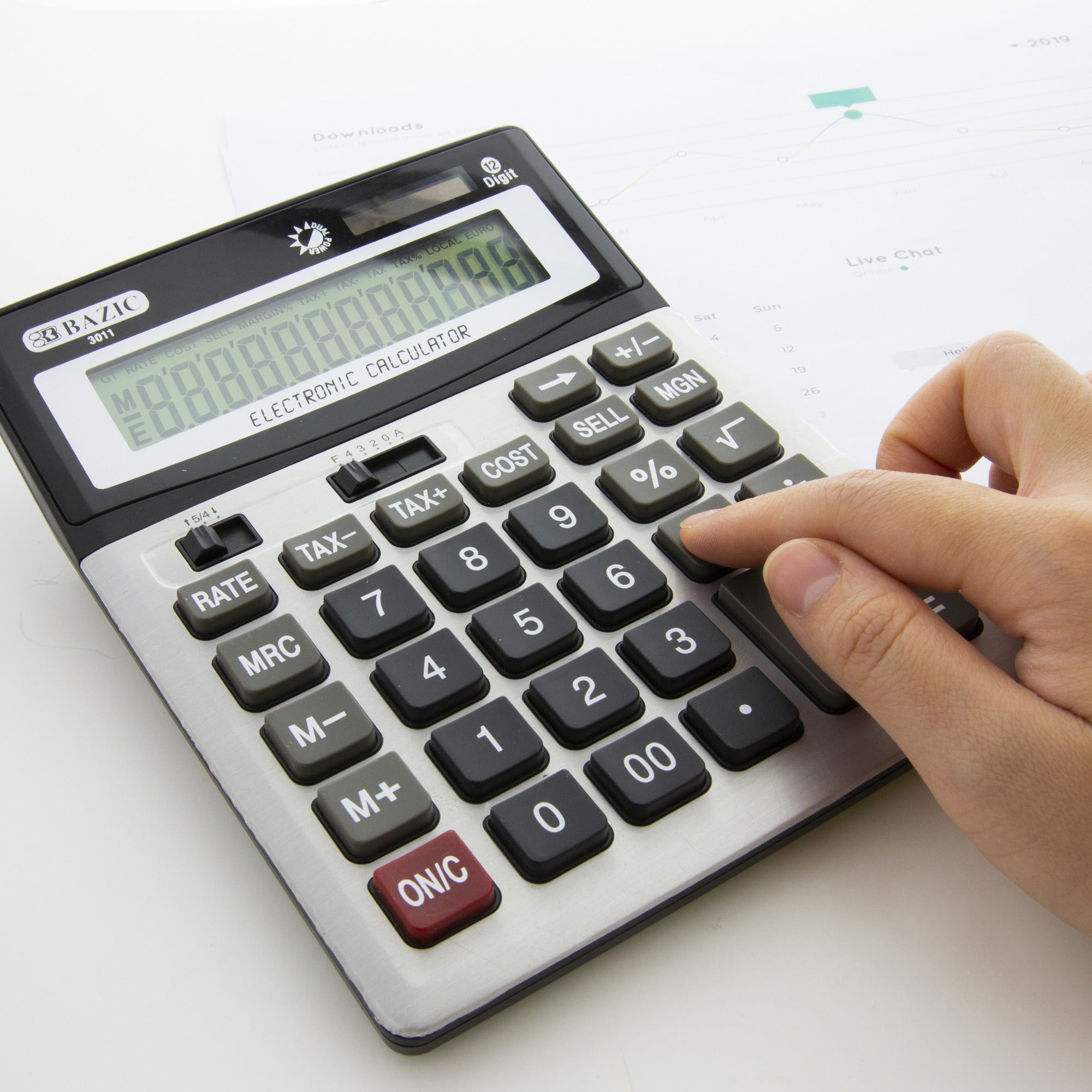 12-Digit Desktop Calculator, Profit and Tax Functions