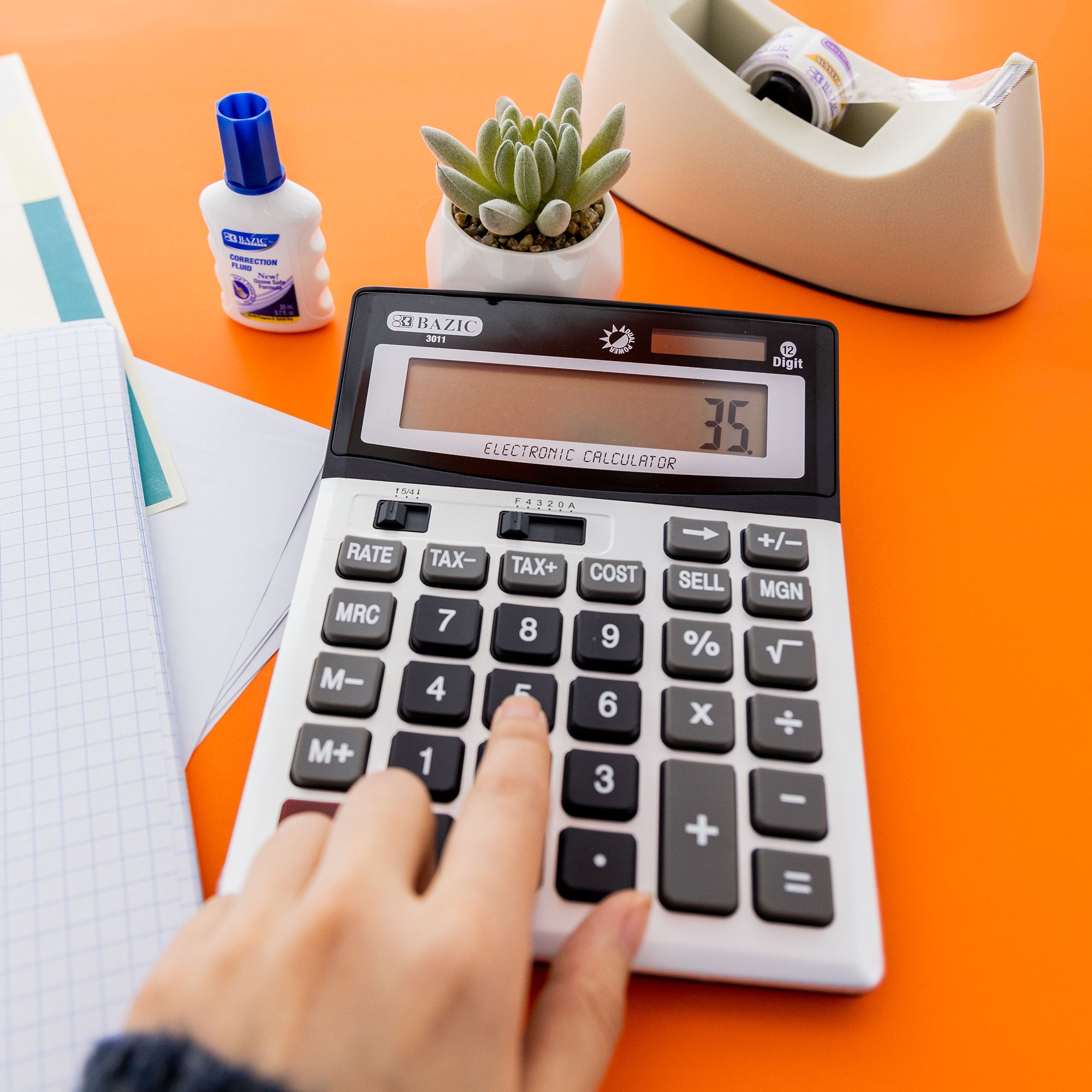 Desktop Calculator 12-Digit Profit Calculation Tax Functions