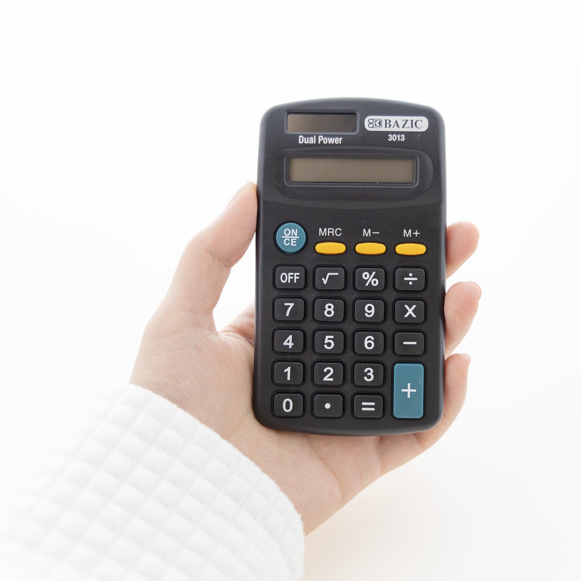 8-Digit Dual Power Pocket Size Calculator - BLACK