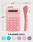 Pocket Size Pastel Calculator 8-Digit Dual Power