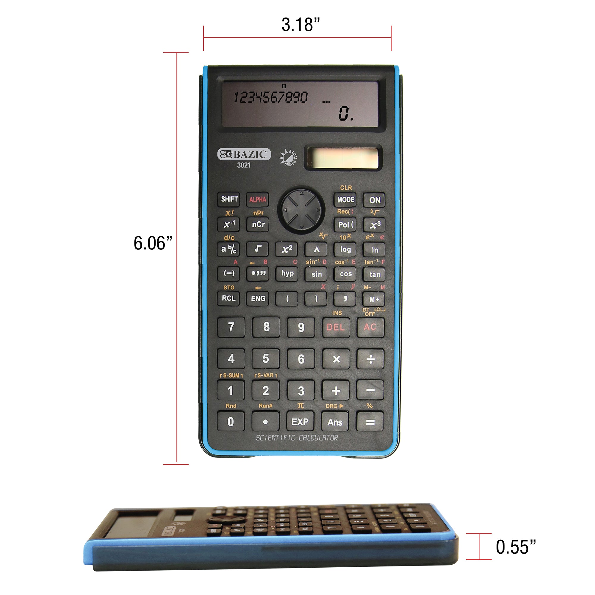 240-Function Scientific Calculator, Color, Slide-On Case