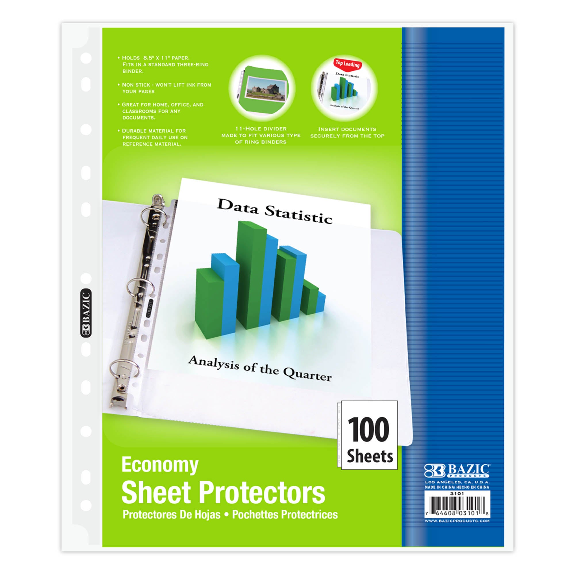 Economy Weight Top Loading Sheet Protectors (100/Pack)