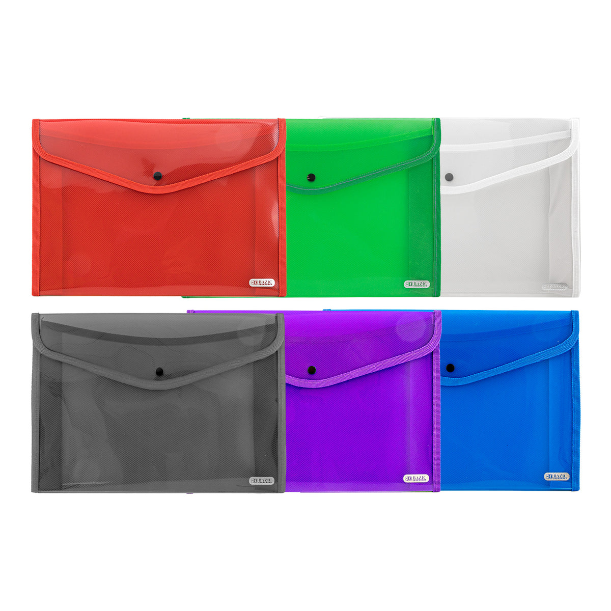BAZIC V-Flap Document Holder, A4/Letter Size, Assorted Colors