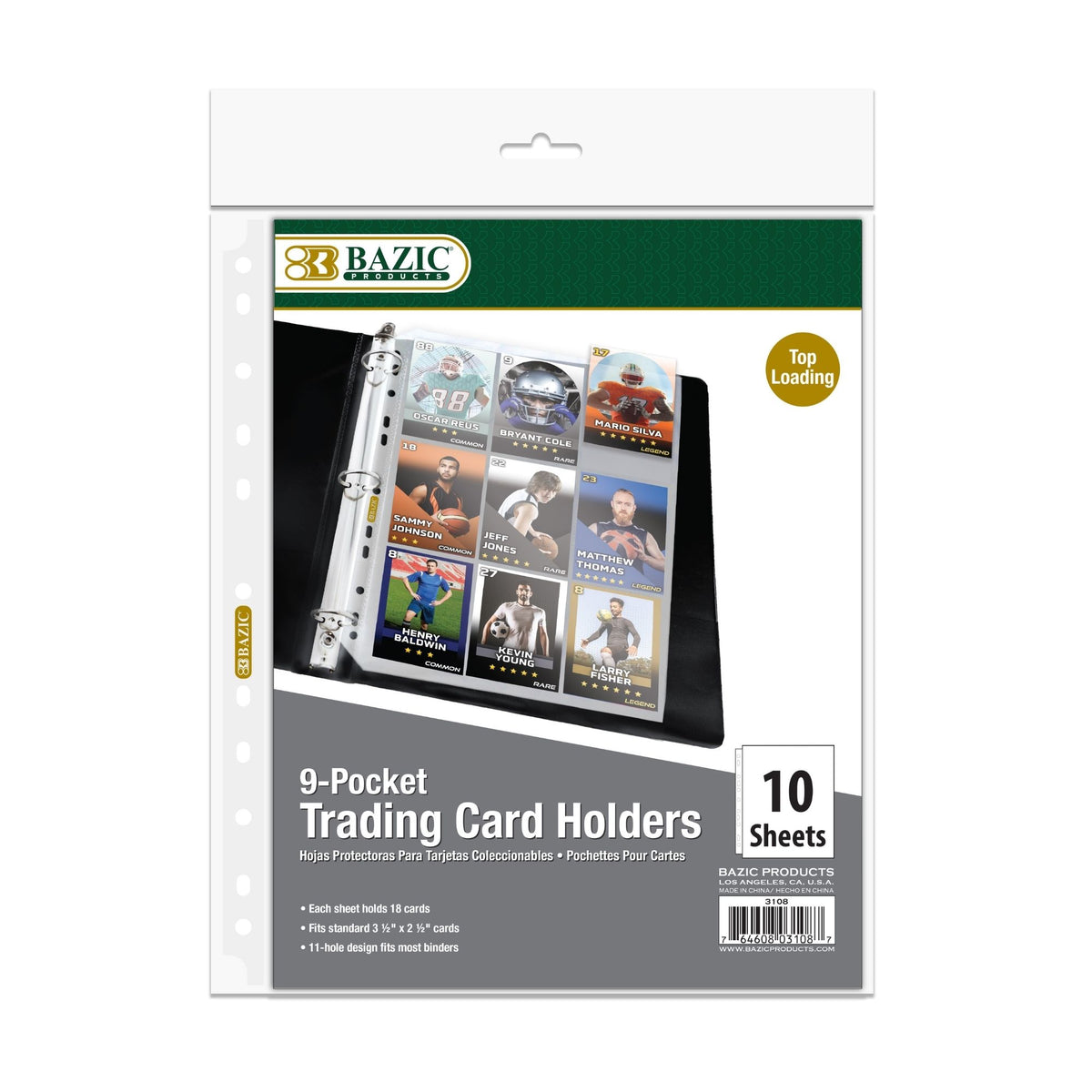 Top-Loading 9-Pocket Trading Card Pages