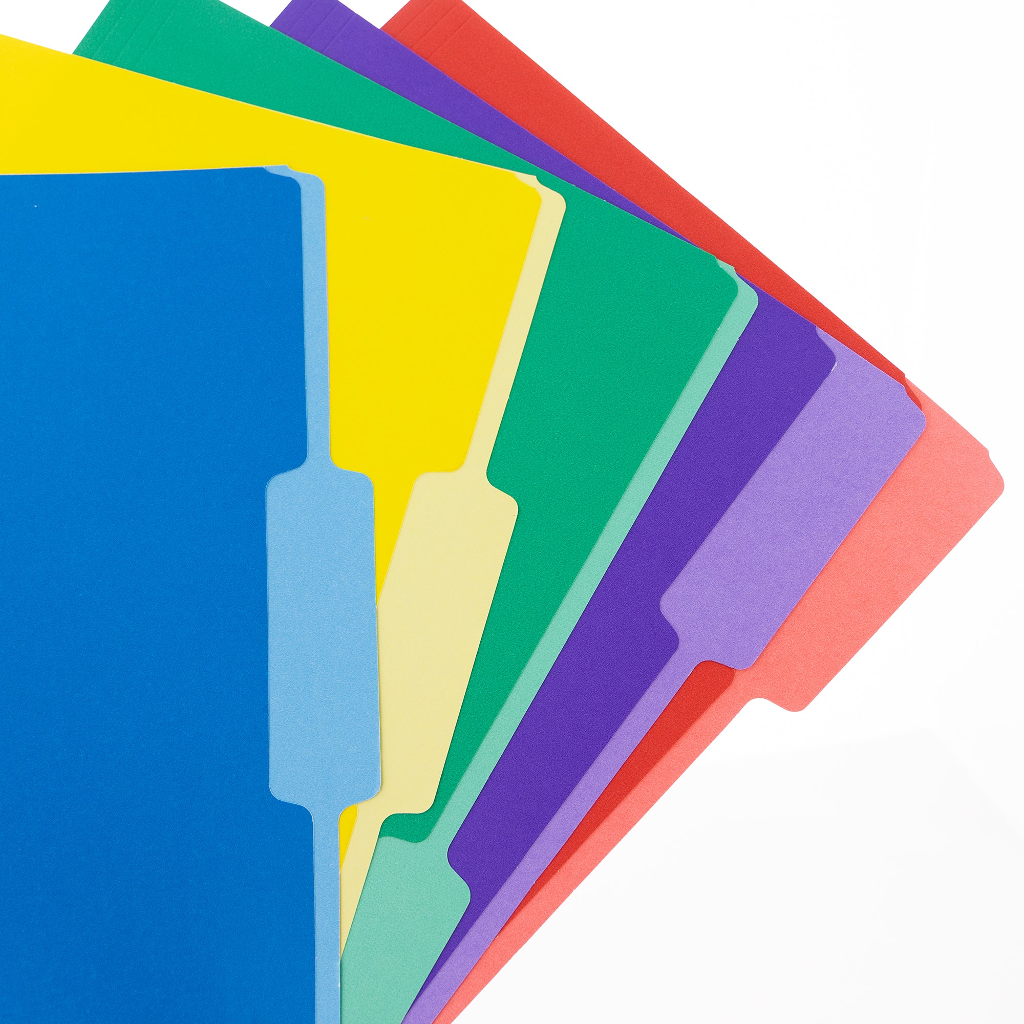 Letter Color File Folders, 1/3-Cut, 100 Count