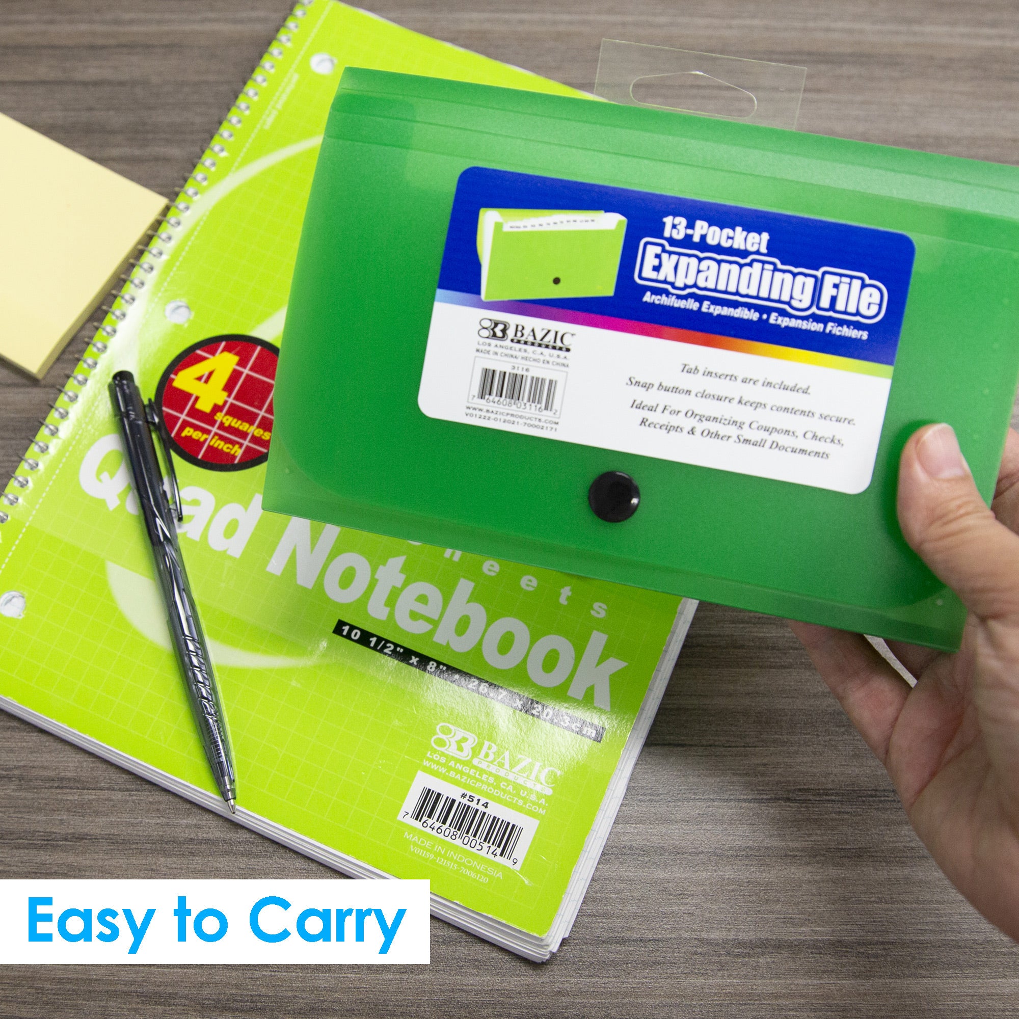 Coupon Organizer, 13 Pockets, 7" x 4-5/8", Assorted