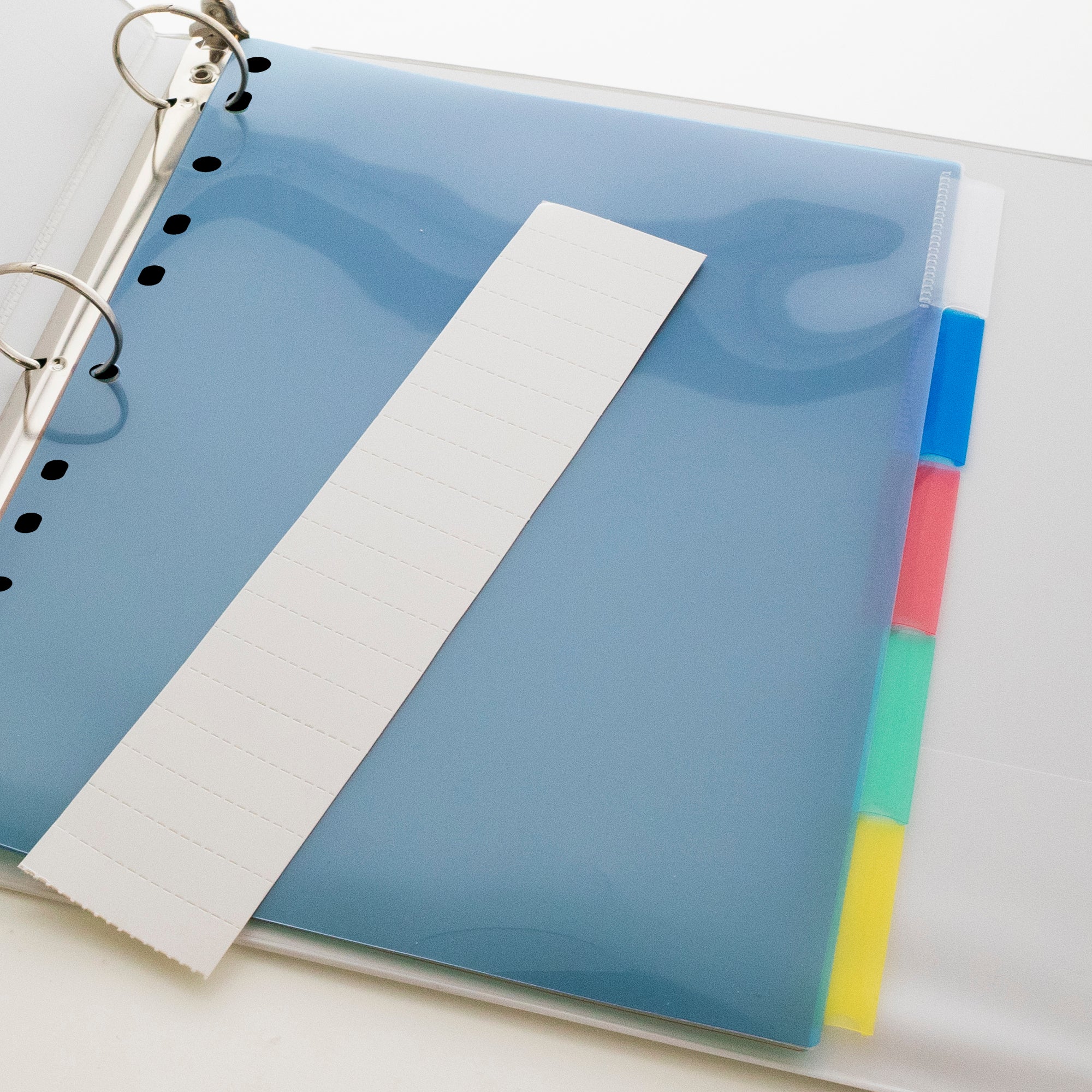 Binder Dividers with Tabs, 5-Tab Insertable Plastic, 11-Hole
