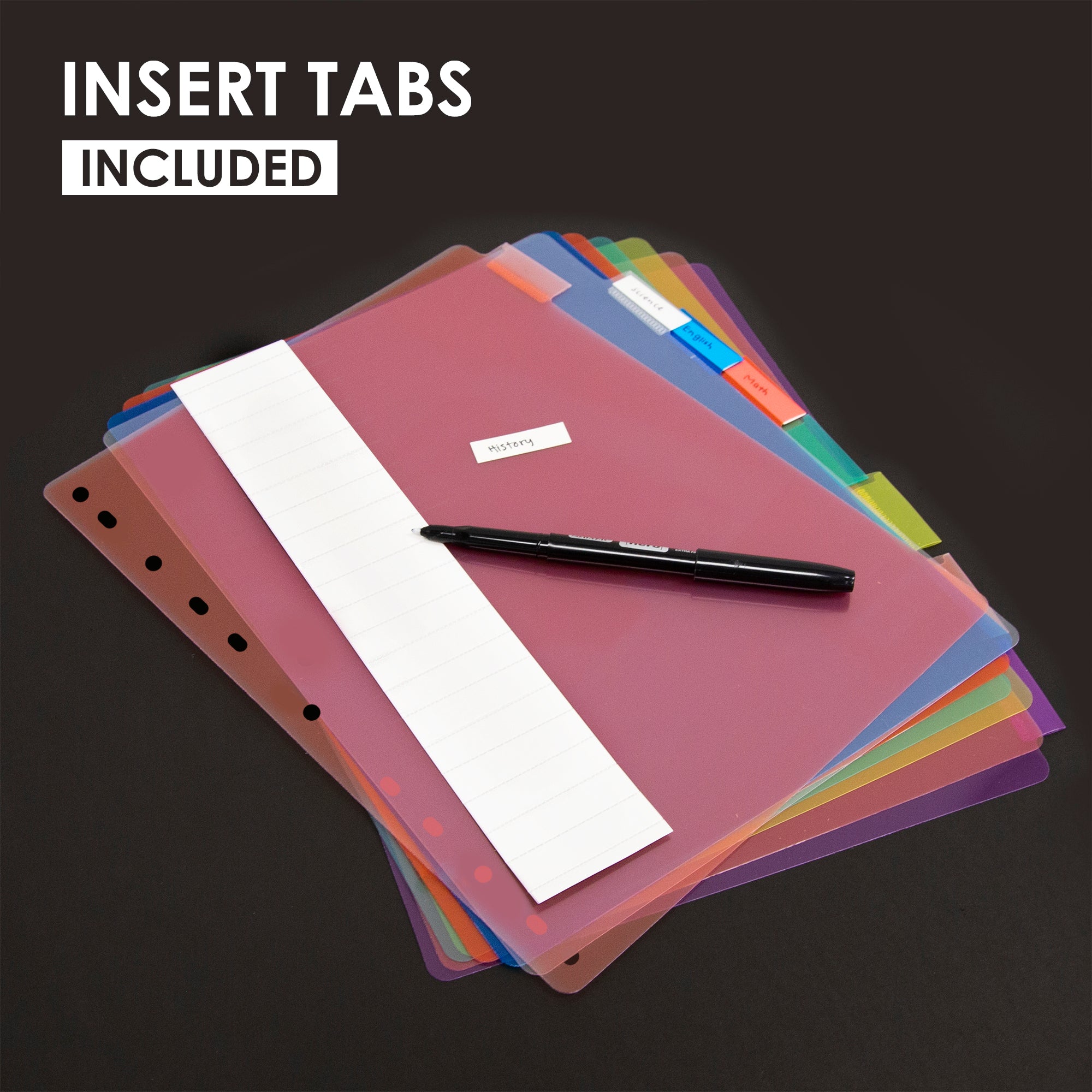 Insertable Plastic Divider, 8 Tabs