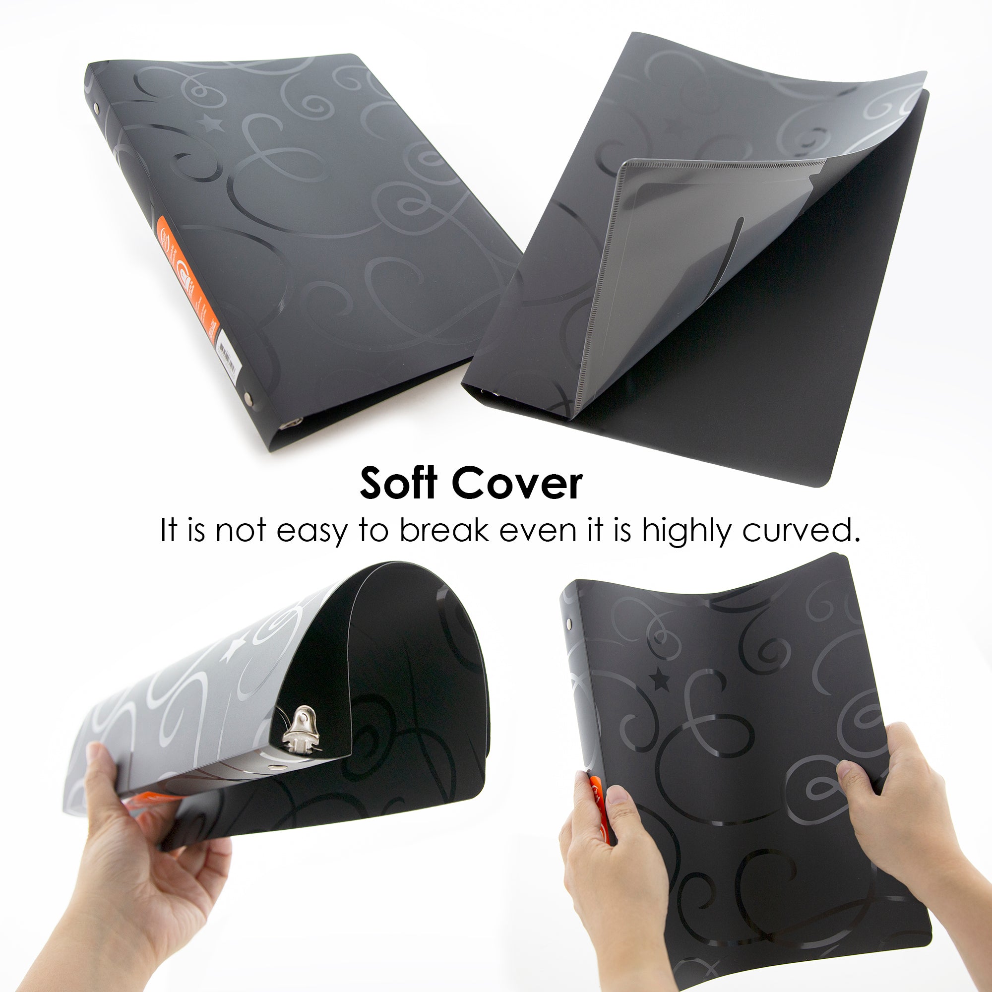 1 in Swirl 3-Ring Binder, 175 Sheet Capacity