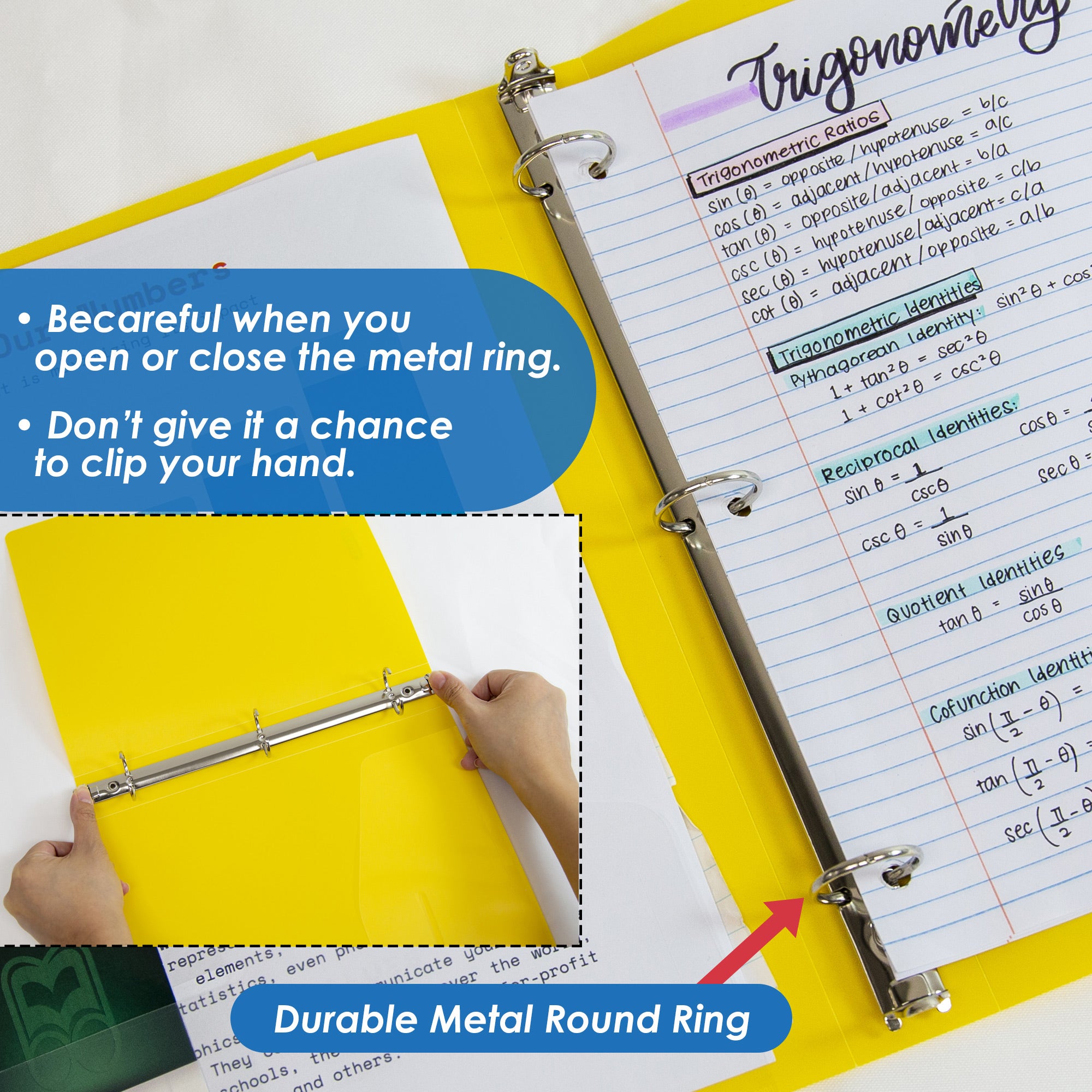 1" Swirl Poly 3-Ring Binder, 1 Pocket