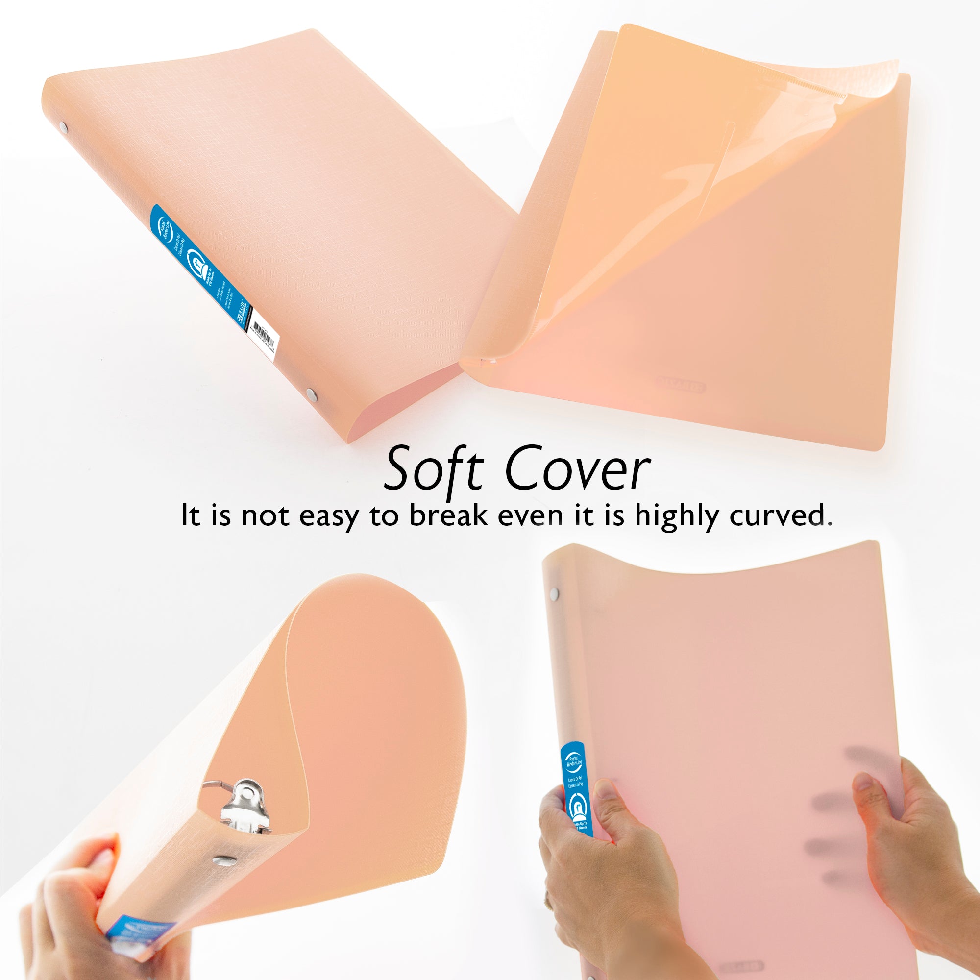 1" Pastel Color Poly 3-Ring Binder w/ Pocket 1" Pastel Color Poly 3-Ring Binder w/ Pocket