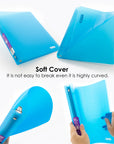 1" Glitter Poly 3-Ring Binder w/ Pocket