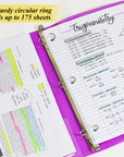 1" Glitter Poly 3-Ring Binder w/ Pocket
