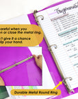 1" Glitter Poly 3-Ring Binder w/ Pocket