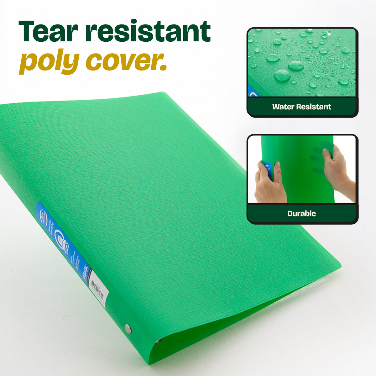 1" Classic Color Poly 3-Ring Binder, 1 Pocket