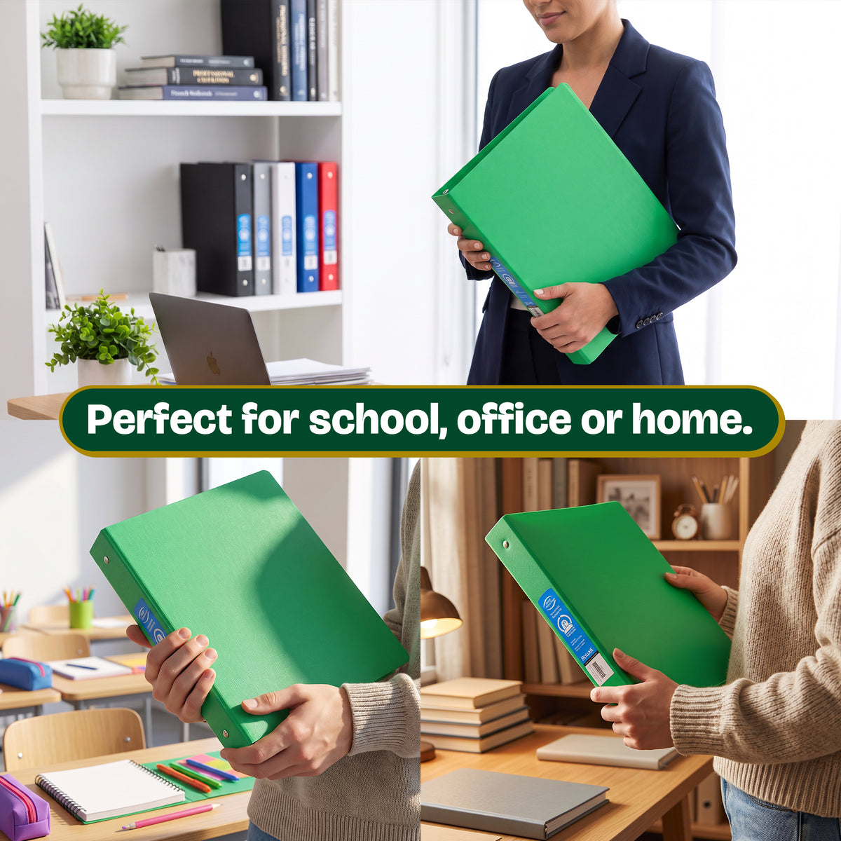 1" Classic Color Poly 3-Ring Binder, 1 Pocket