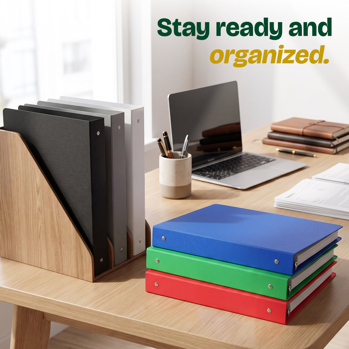 1" Classic Color Poly 3-Ring Binder, 1 Pocket