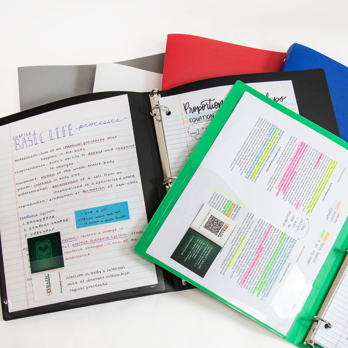 1" Classic Color Poly 3-Ring Binder, 1 Pocket