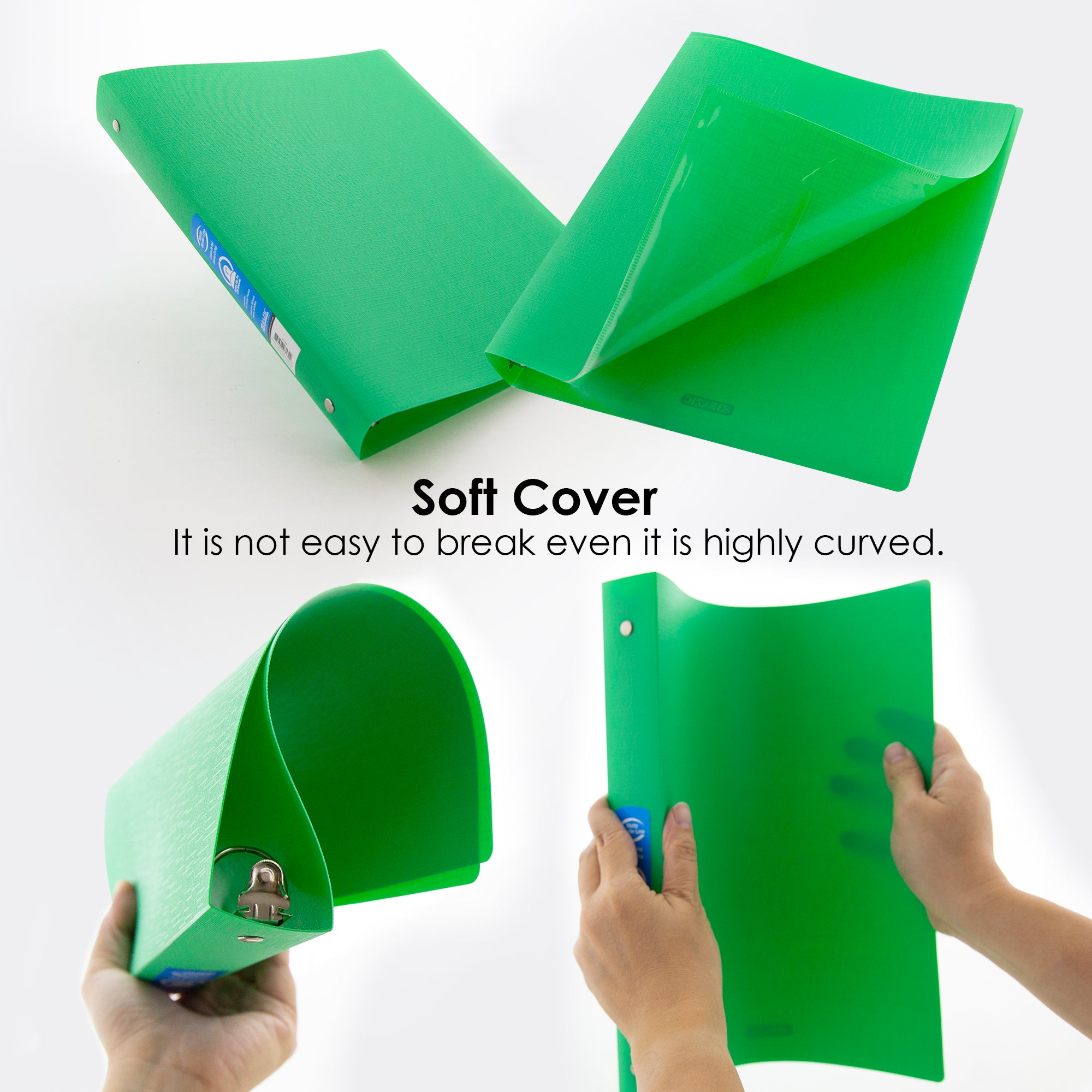 1 in Classic Color 3-Ring Binder, Durable Poly Cover