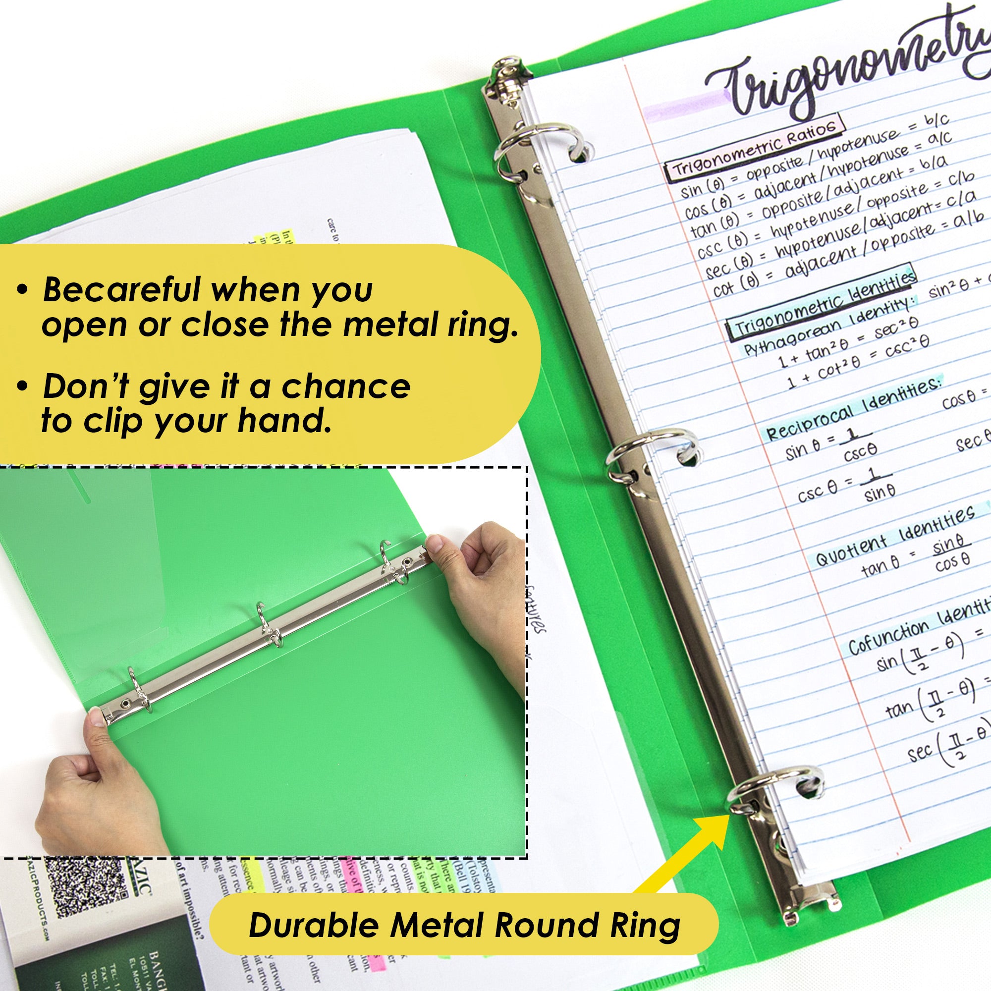 1" Classic Color Poly 3-Ring Binder, 1 Pocket