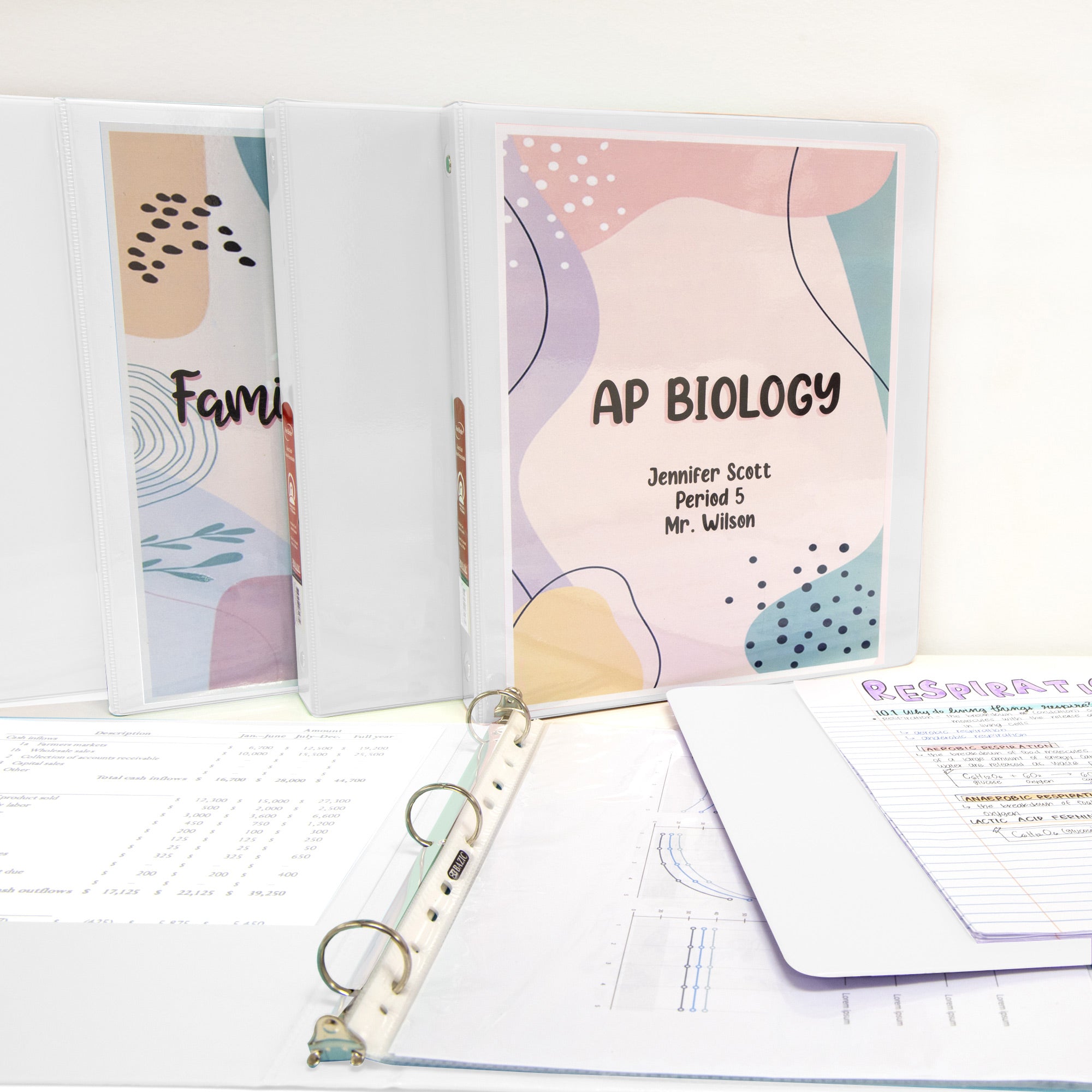1 Inch White View Binder, 3 Ring, Holds 175 Sheets