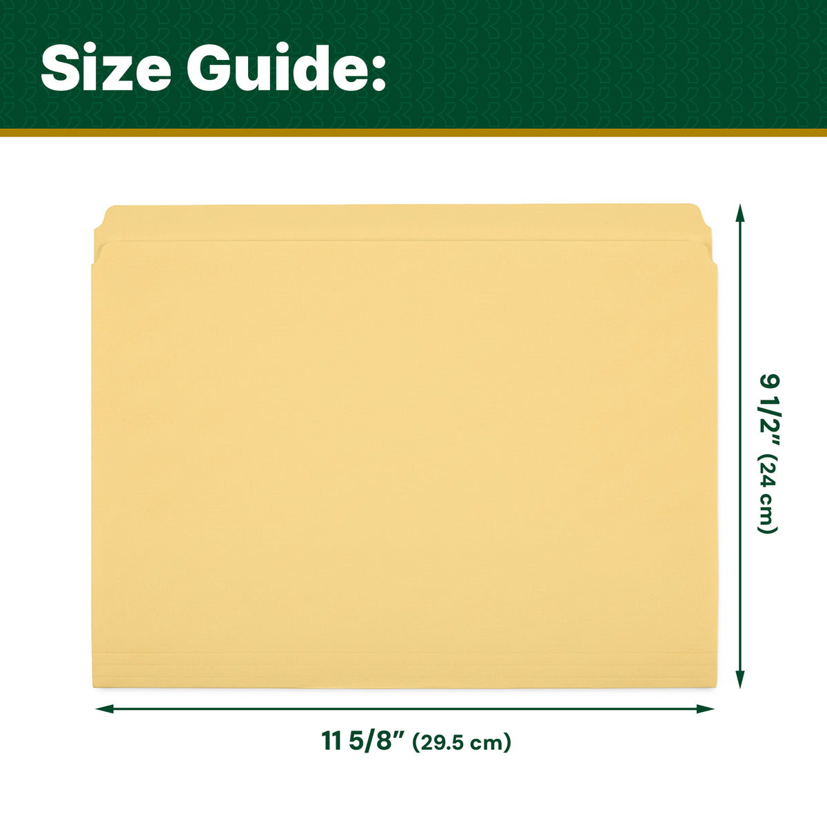Manila File Folders, Letter Size Straight Cut, 100-Count