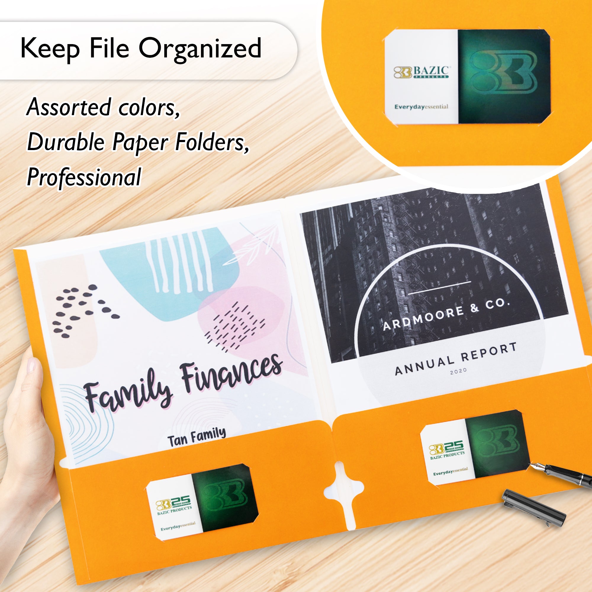 2-Pocket Portfolios, Assorted Colors