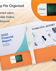 Asst. Color 2-Pocket Portfolios w/ 3-Prong Fastener