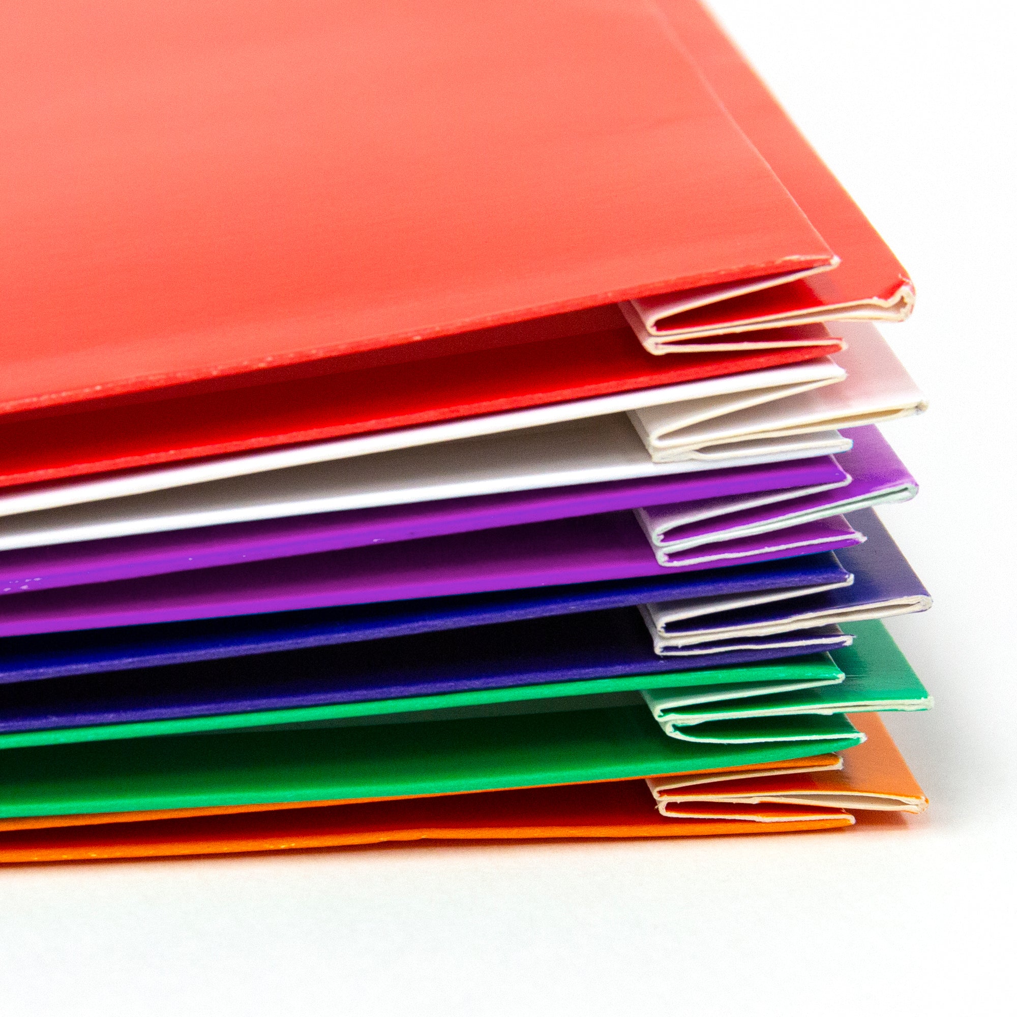 Assorted Color Paper 2-Pocket Folder with 3-Prong Fasteners