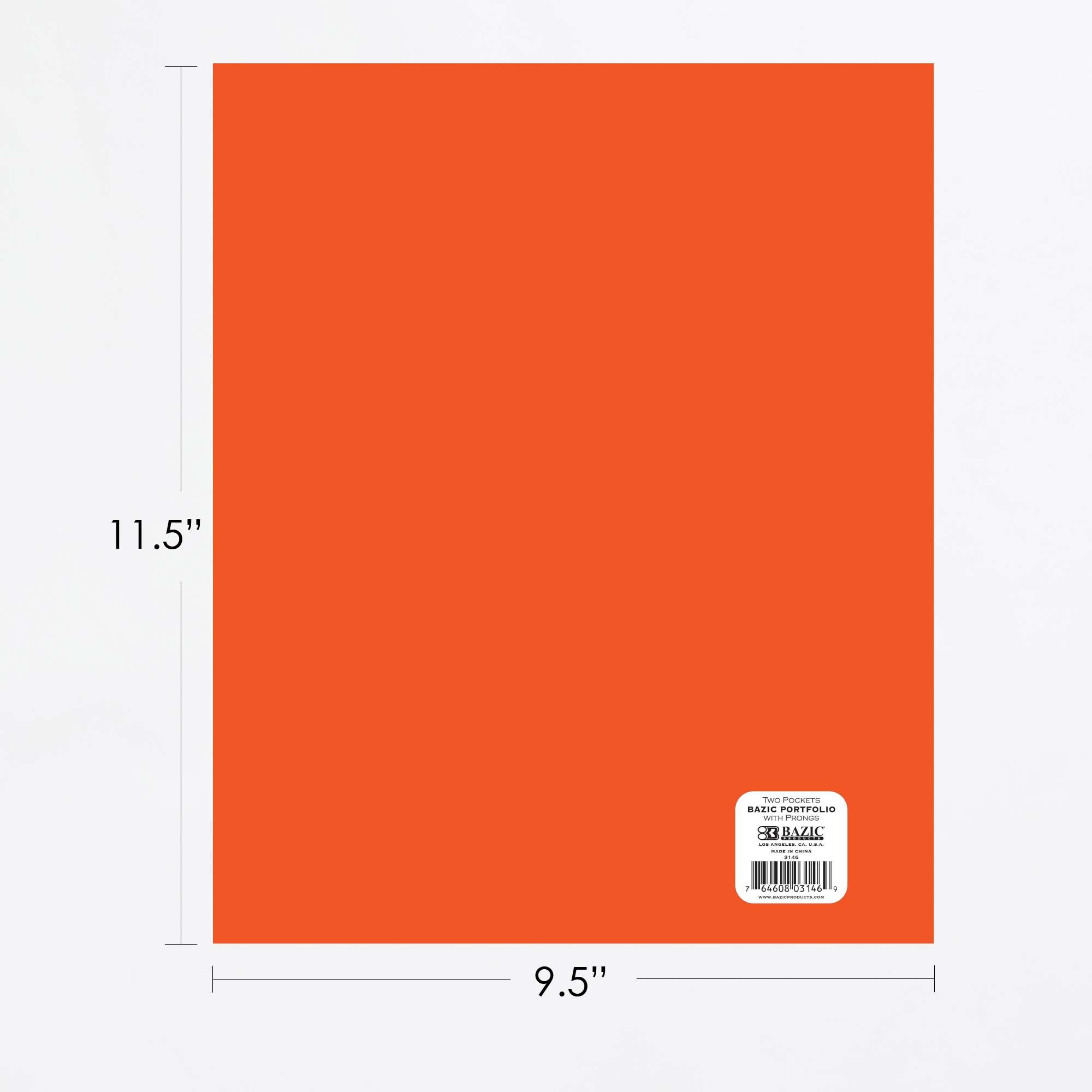 Glossy Laminated 2-Pocket Portfolios w/ 3-Prong Fastener