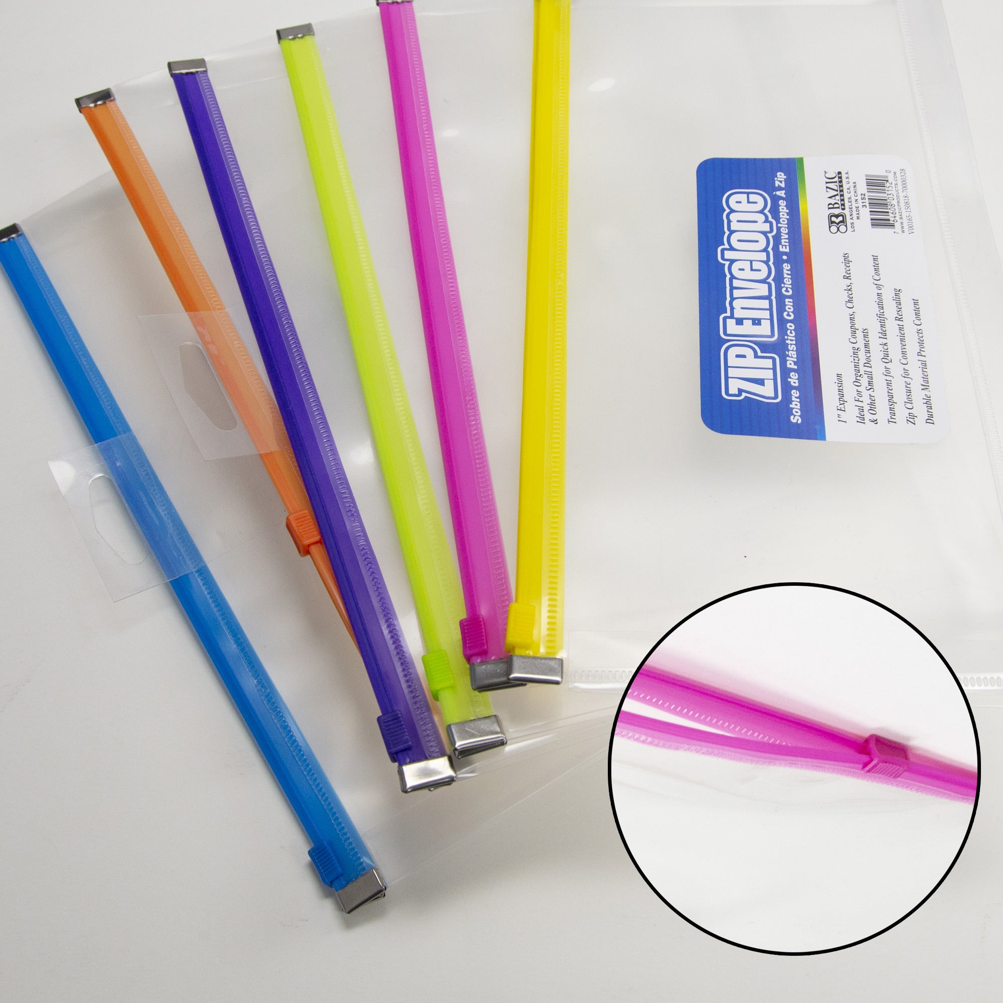 Clear Zip Envelope, Coupon/Check