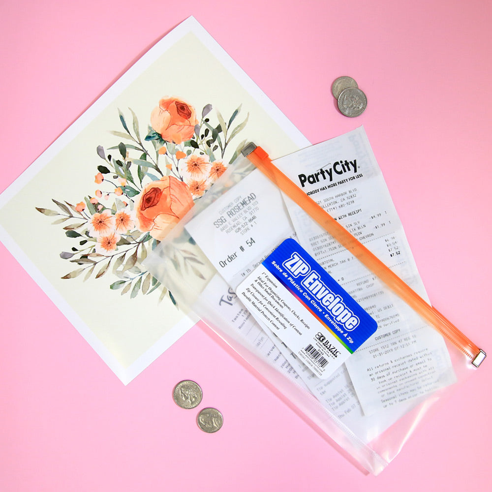 Clear Zip Envelope, Coupon/Check