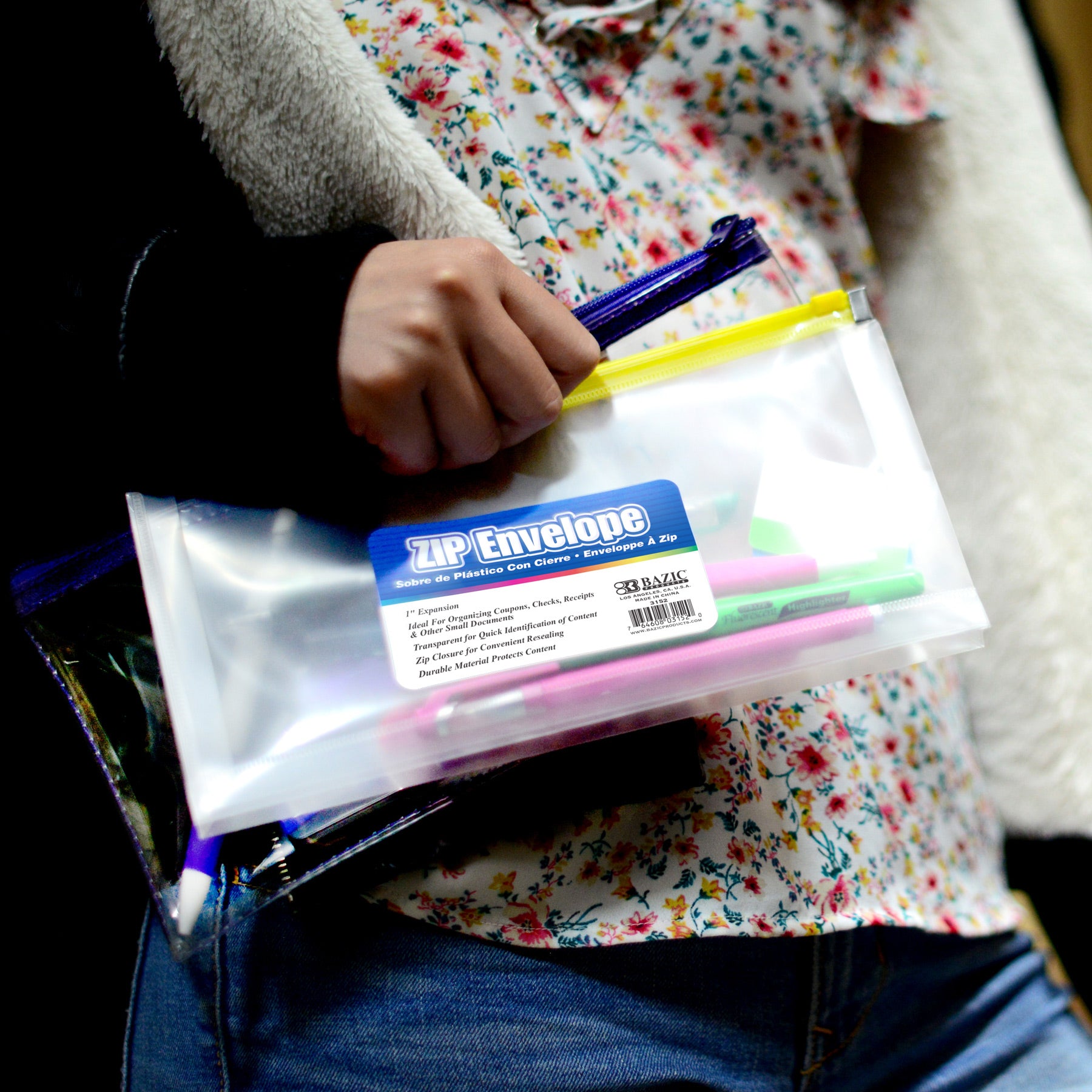 Clear Zip Envelope, Coupon/Check