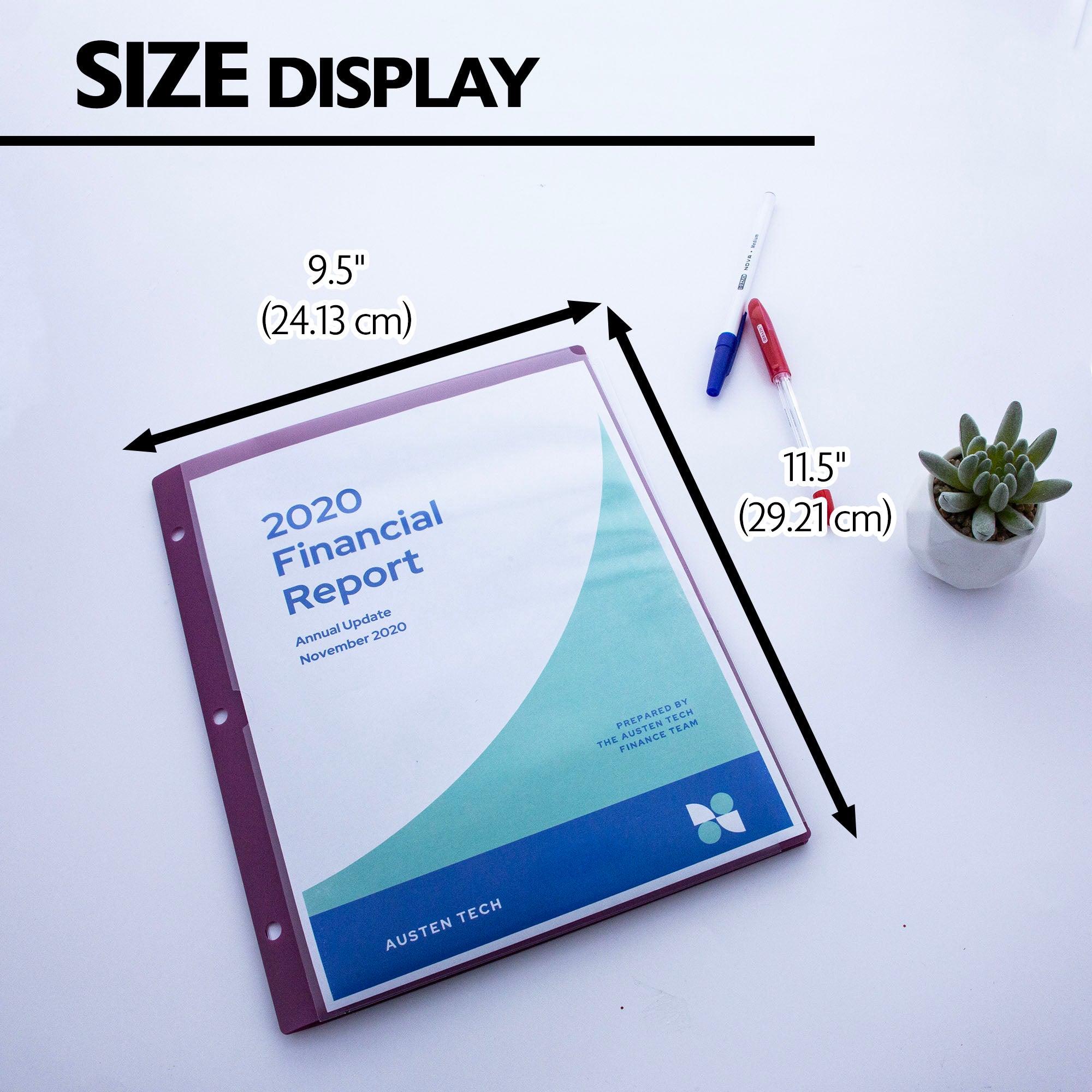 2-Pocket Poly Portfolio w/ Side Loading View Cover