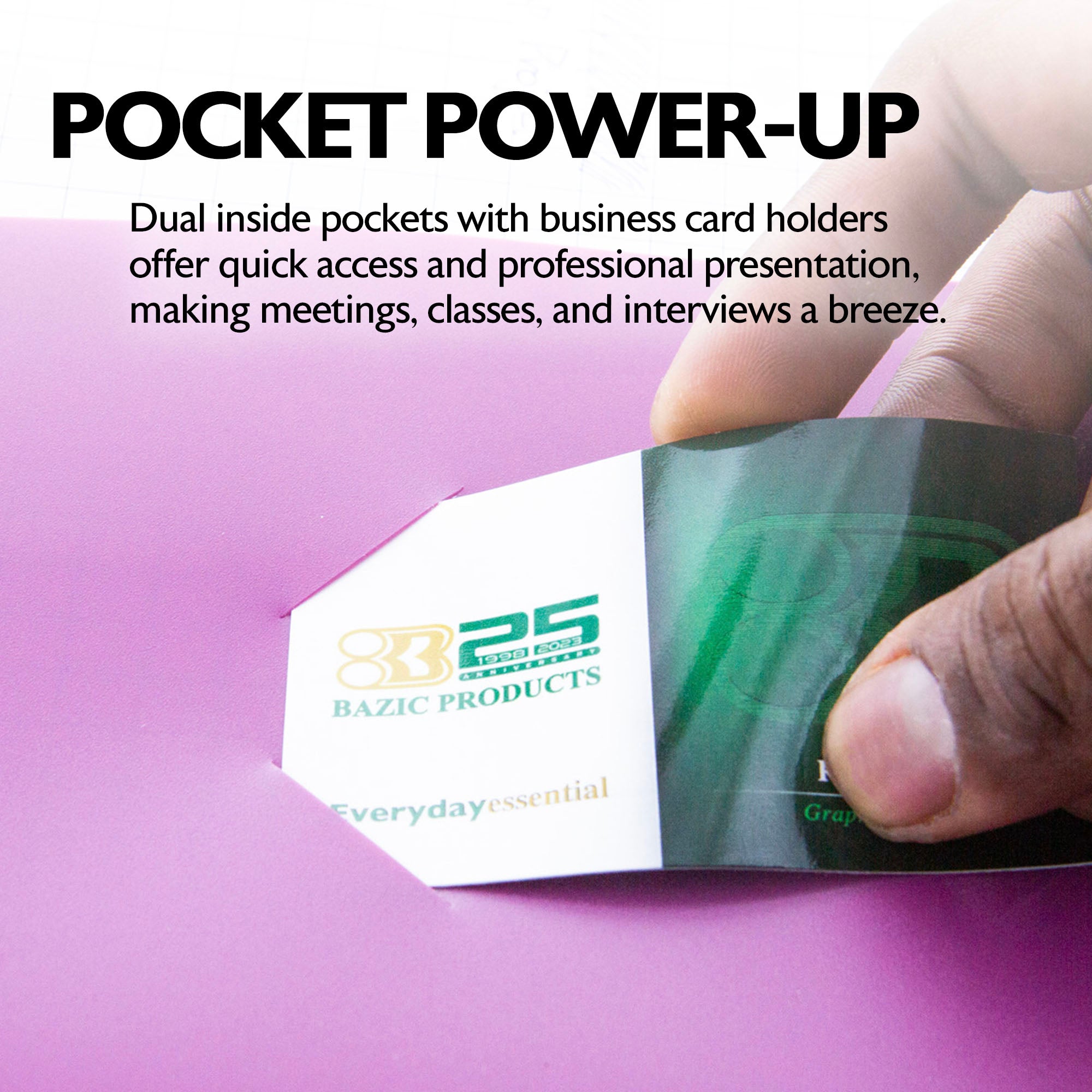 2-Pocket Poly Portfolio w/ Side Loading View Cover