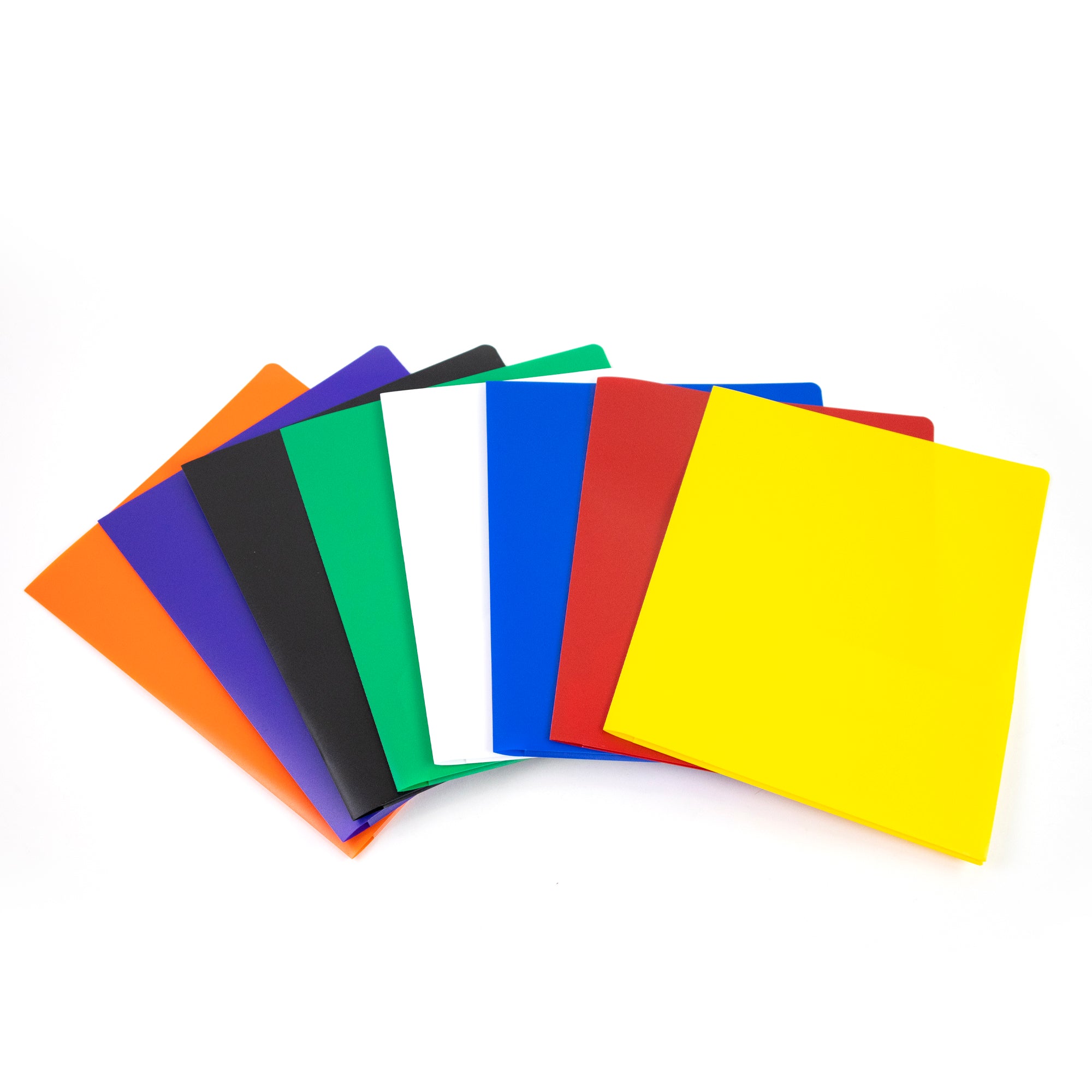 Solid Color Poly 2-Pocket Folder, Standard Letter Folder