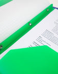 Solid Color 2-Pocket Poly Portfolio w/ 3 Prongs