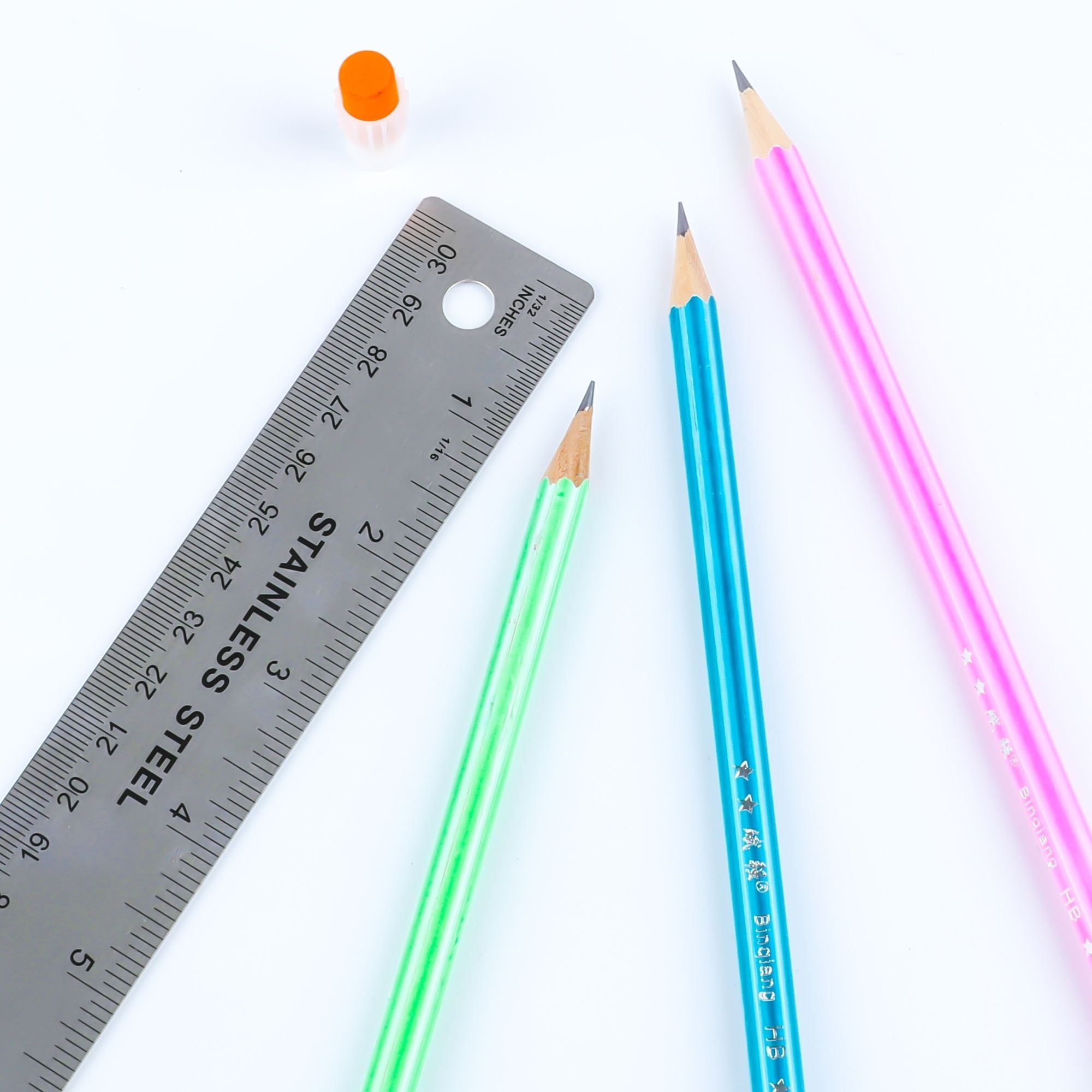 12 in Stainless Steel Ruler, Non-Skid Back