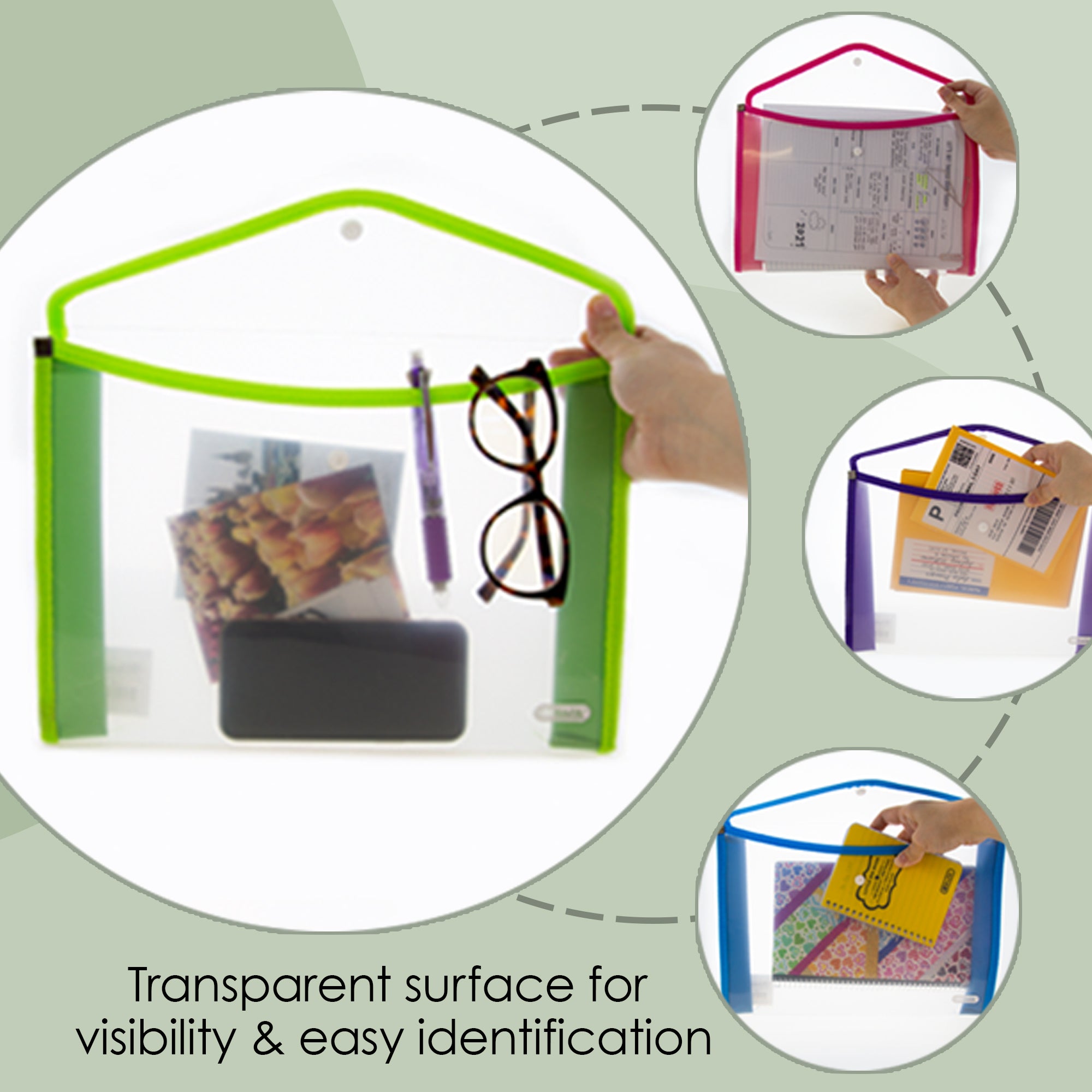 Clear V-Flap Document Holder, A4/Letter Size