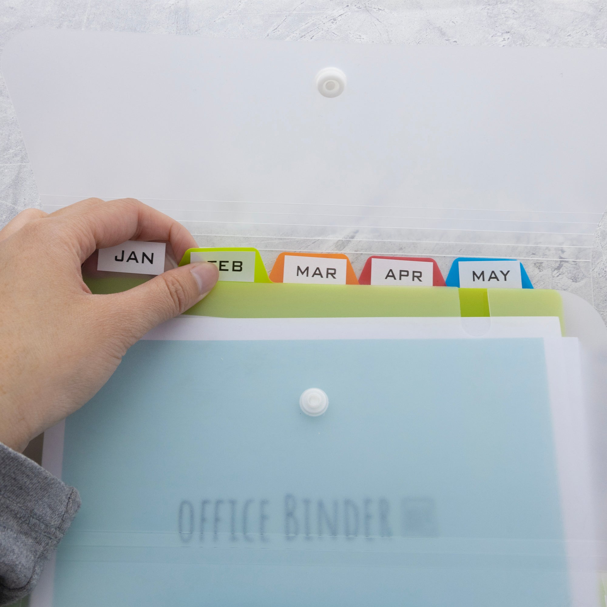 5-Pocket Expanding File, Letter, Accordion Poly Body