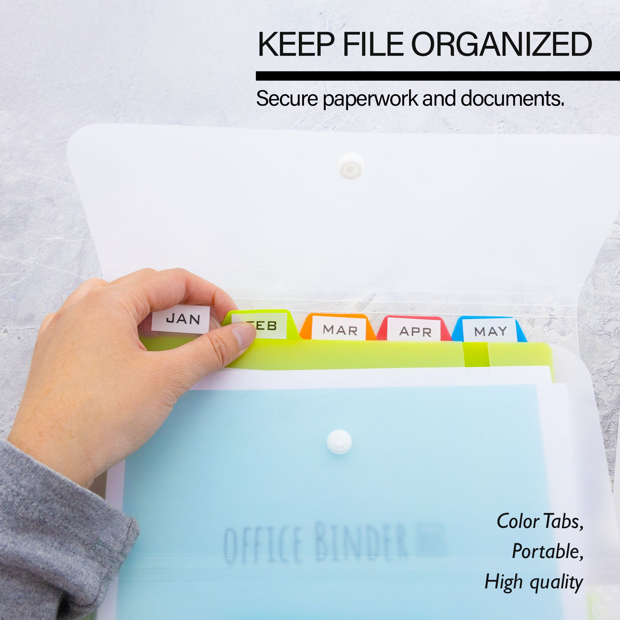 BAZIC 5-Pocket Letter Size Vertical Poly Expanding File – BAZIC Store
