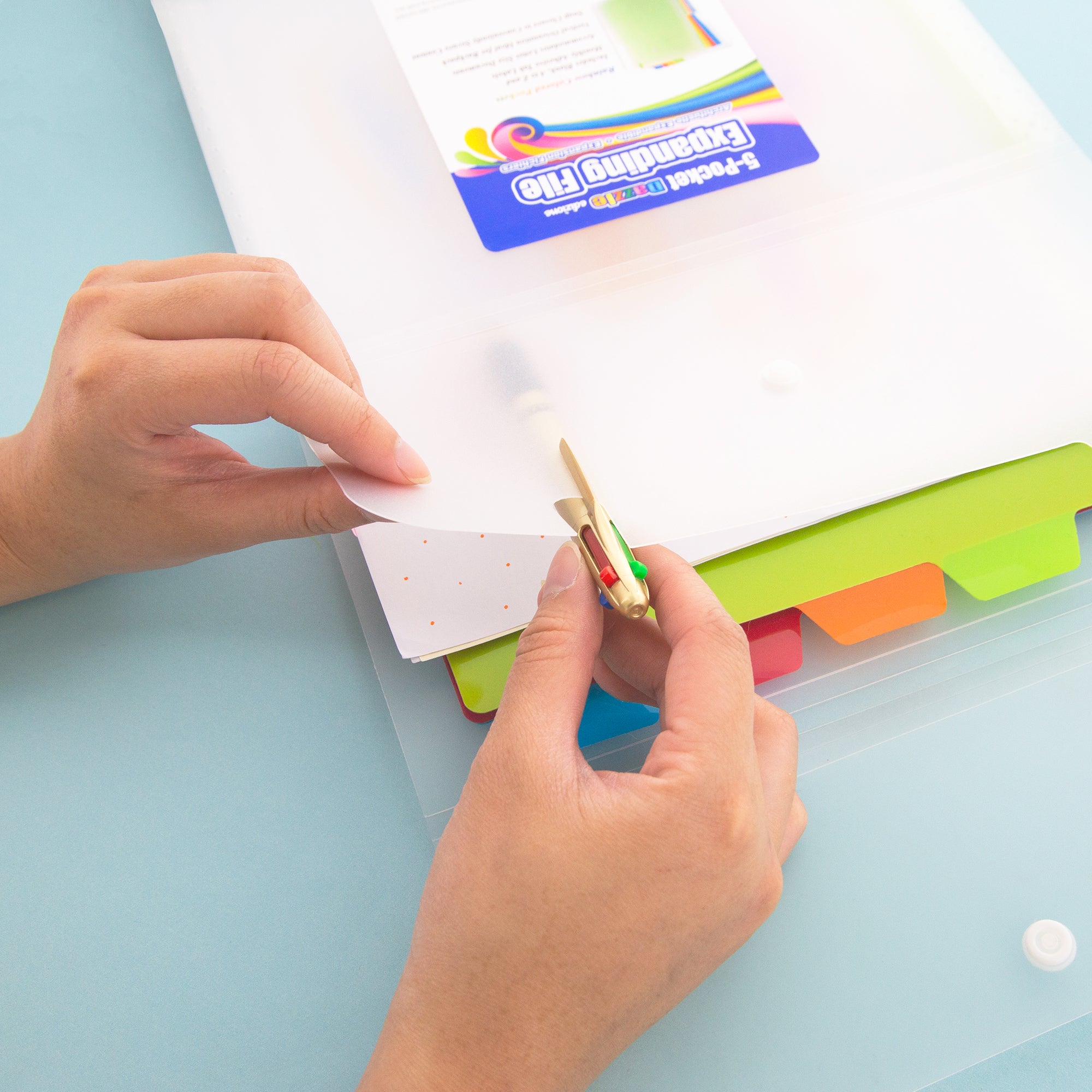 BAZIC 5-Pocket Letter Size Vertical Poly Expanding File – BAZIC Store