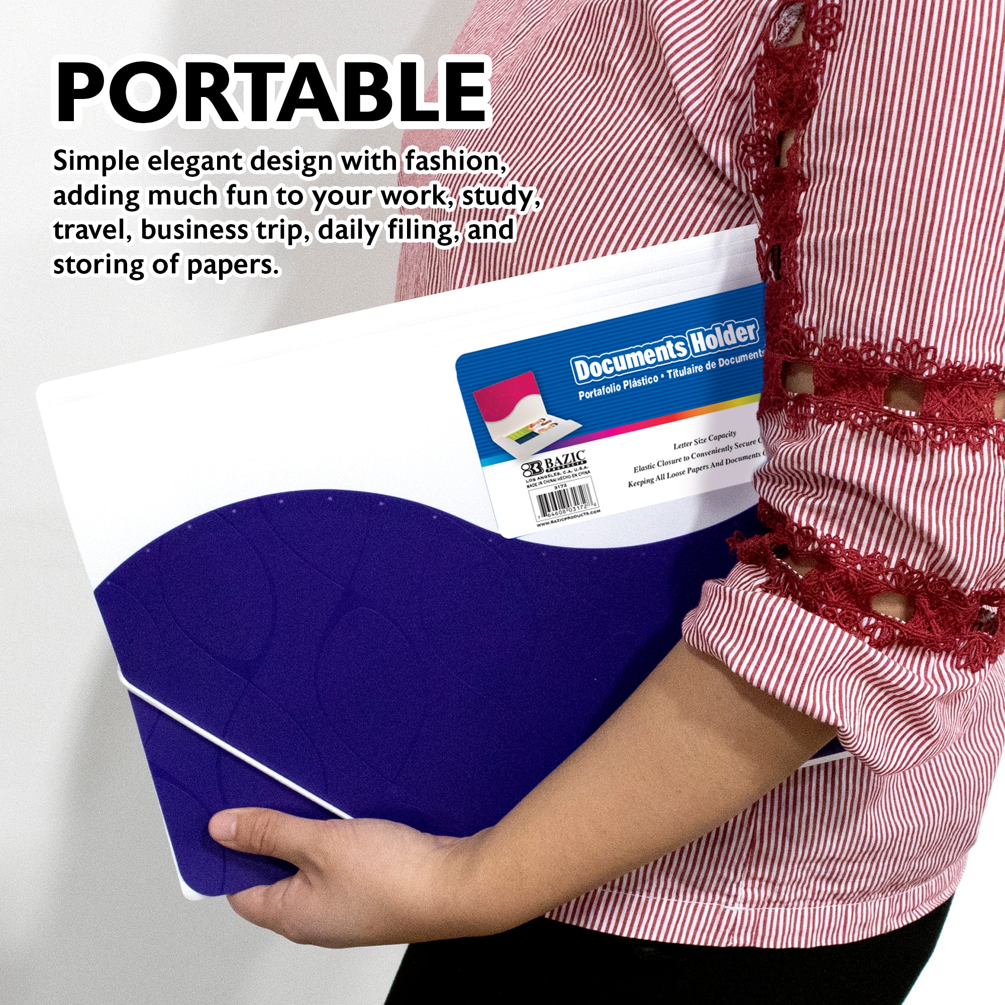 Letter Size Document Holder w/ Elastic Band