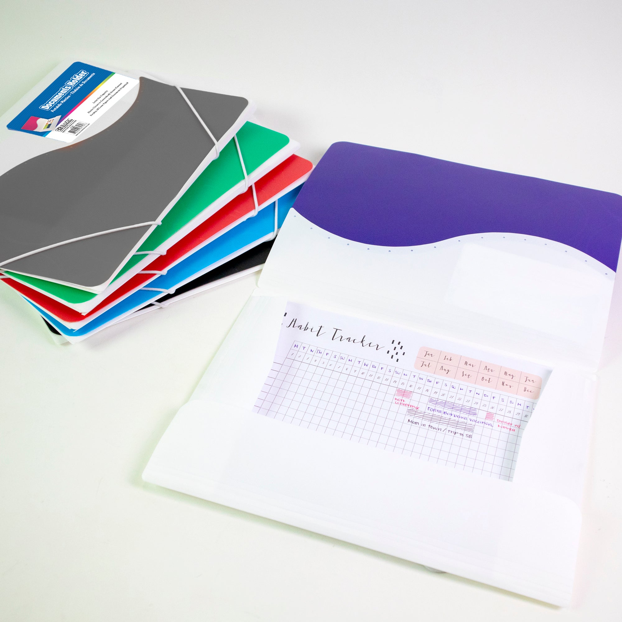 Letter Size Document Holder w/ Elastic Band