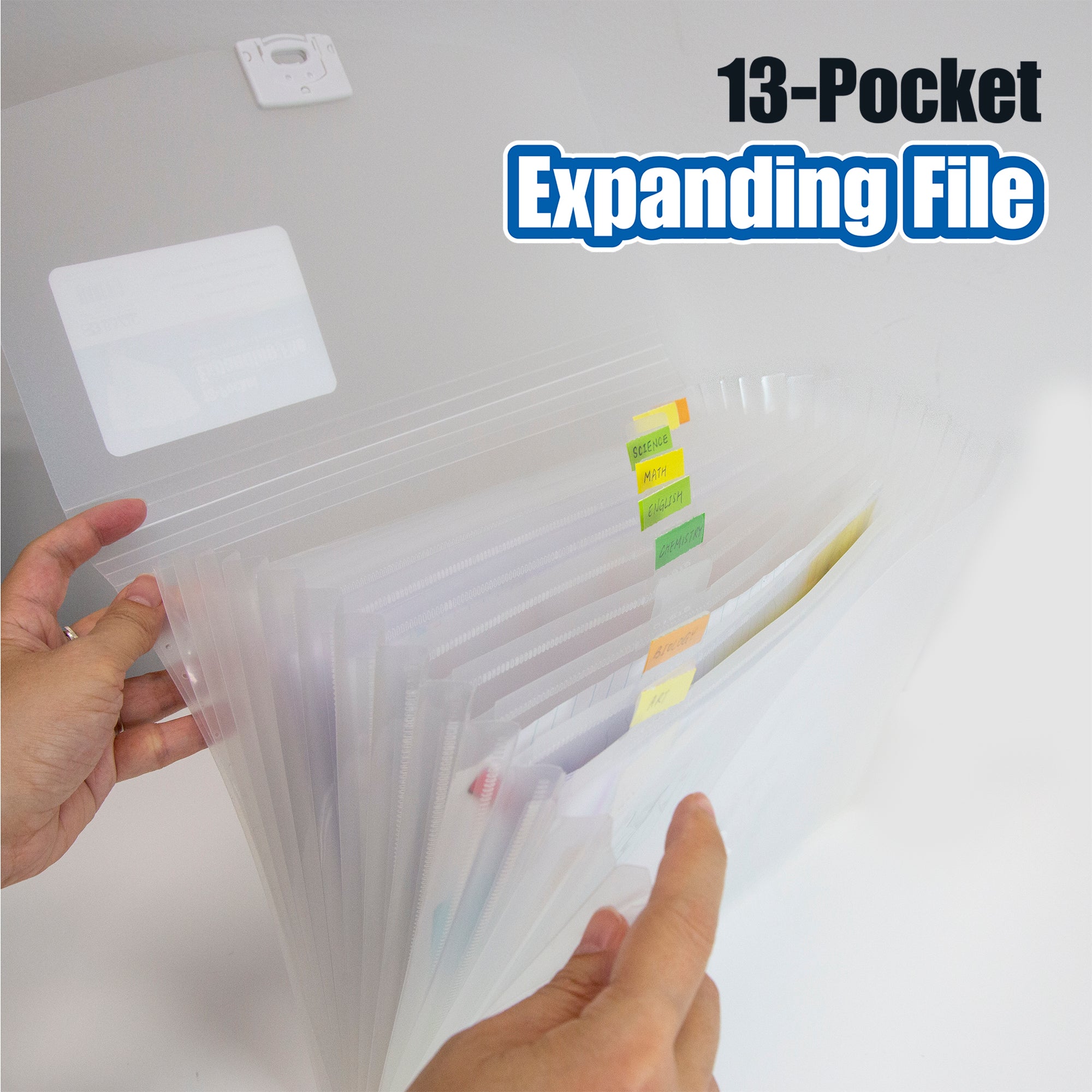 Translucent 13-Pocket Expanding File, Letter